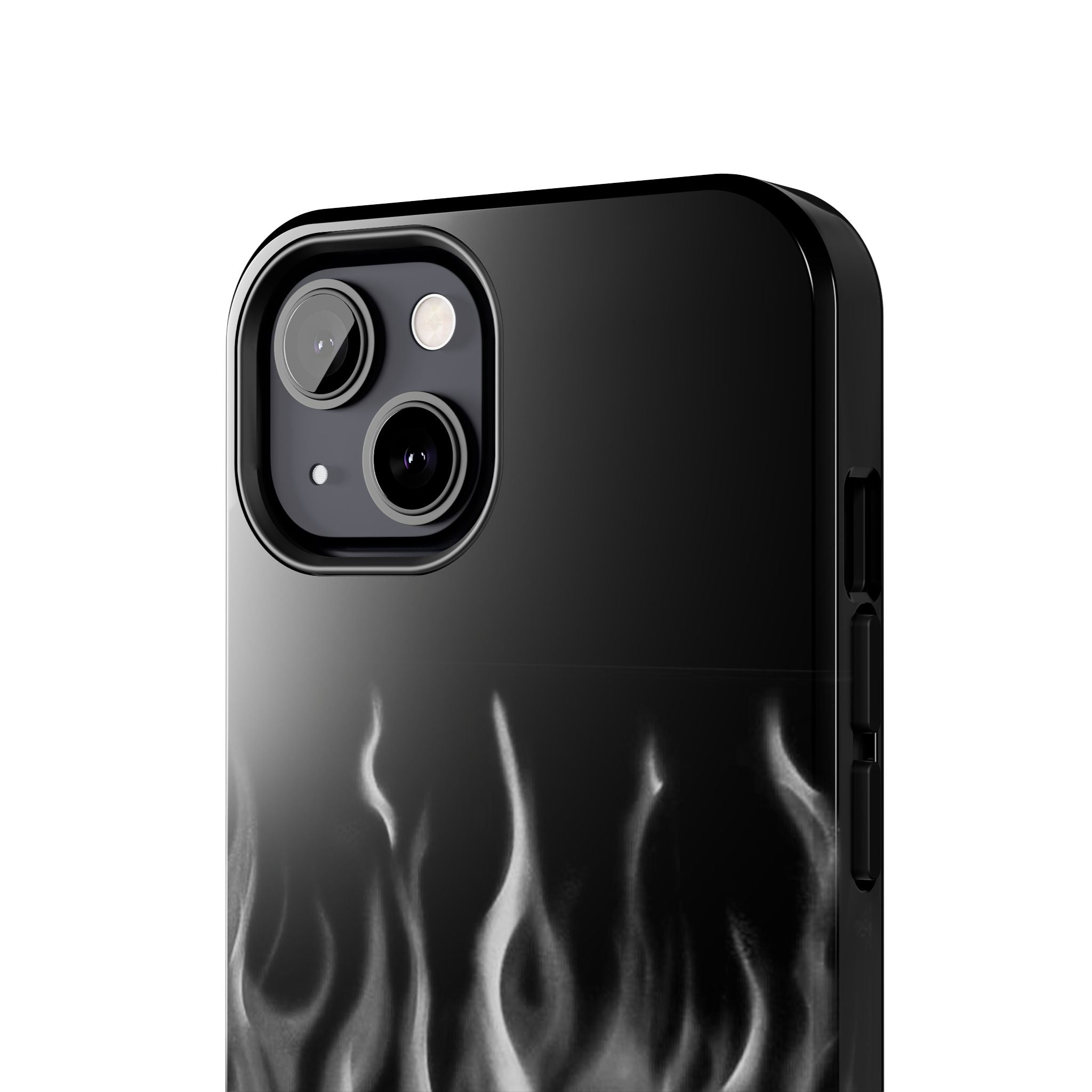 White Airbrush Flames Phone Case  - Tough Impact-Resistant Case