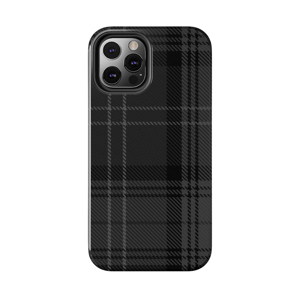 Black Plaid Gingham Phone Case