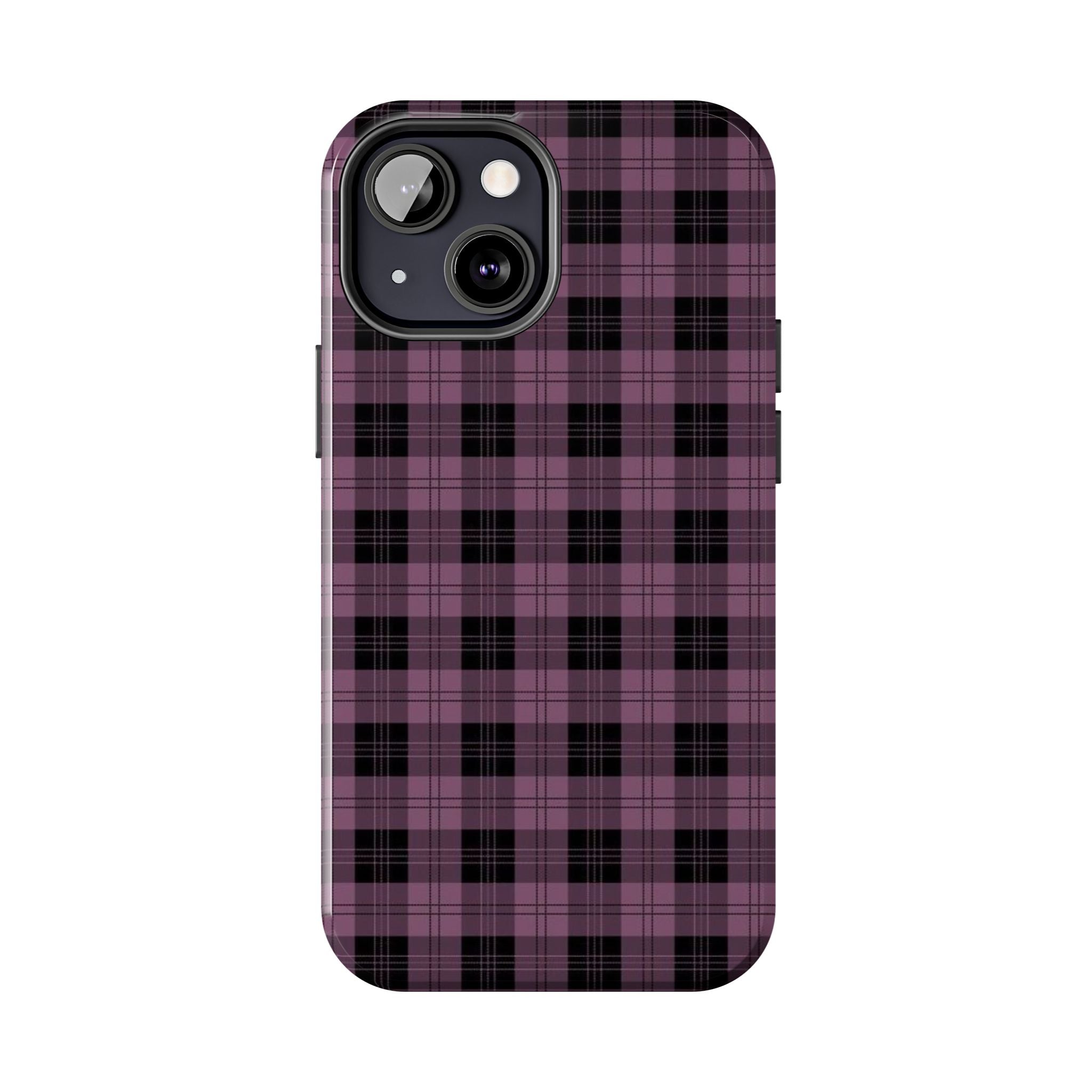 Emo Dark Pink Gingham Plaid Phone Case  - Tough Impact-Resistant Case