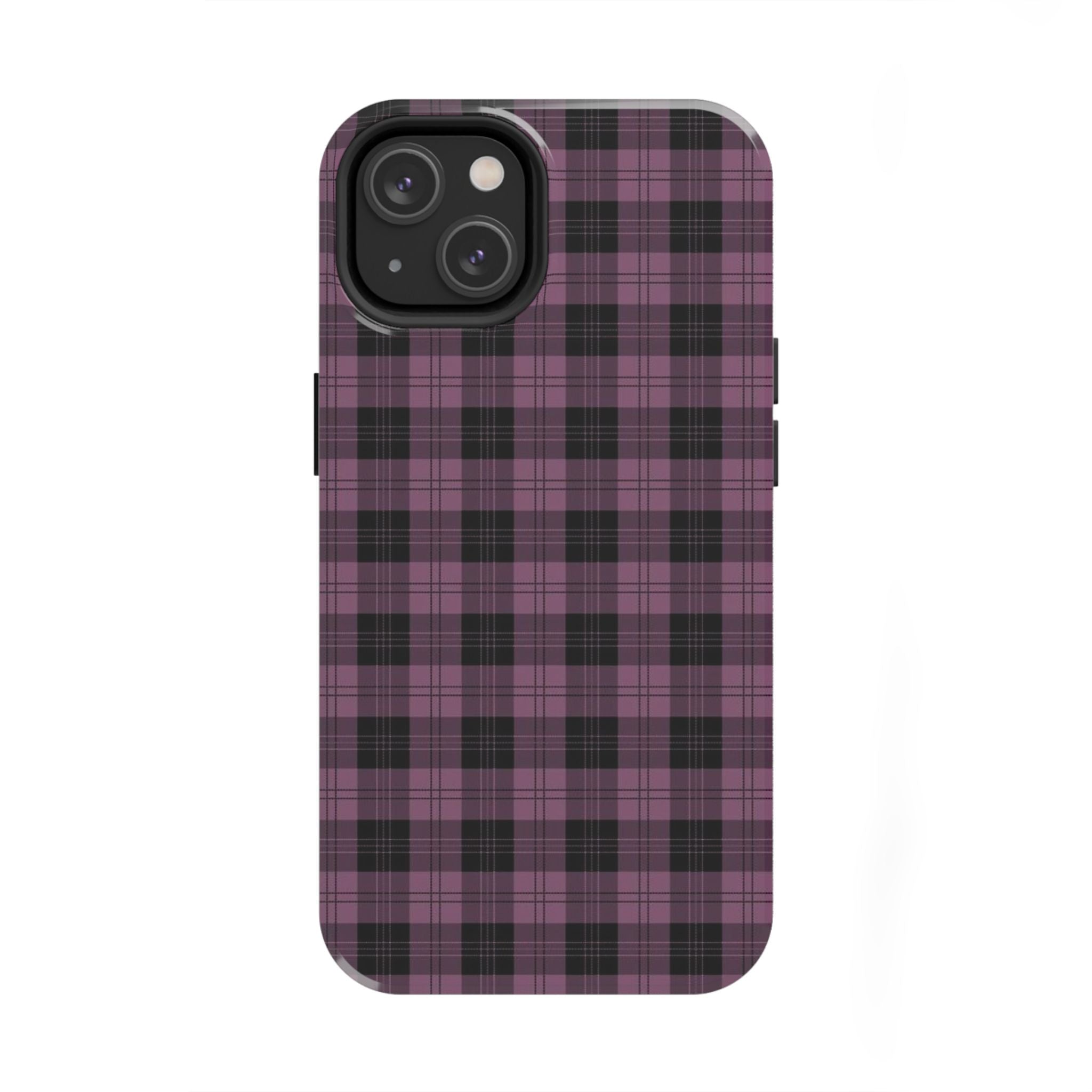 Emo Dark Pink Gingham Plaid Phone Case  - Tough Impact-Resistant Case