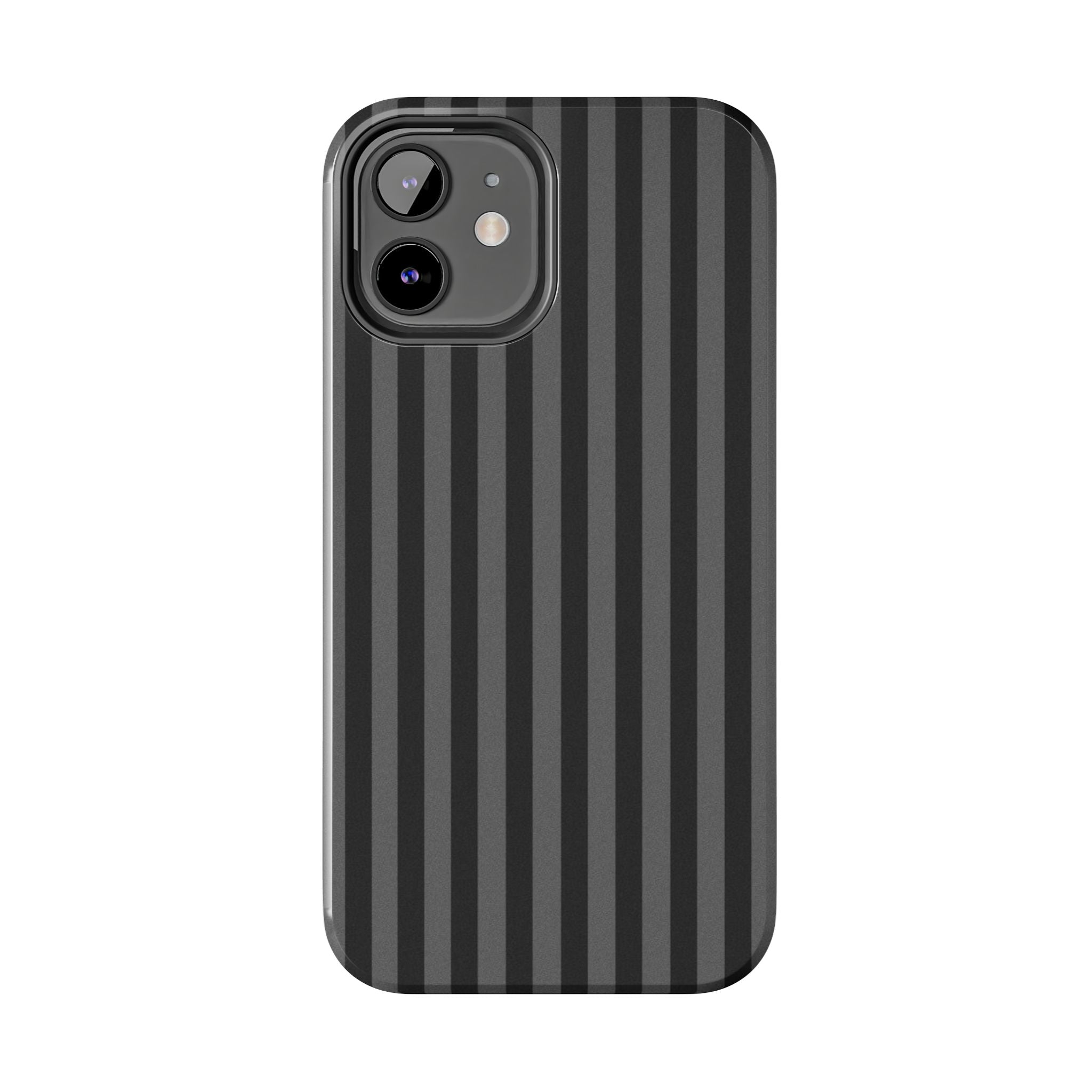 Dark Grey and Black Stripes Phone Case