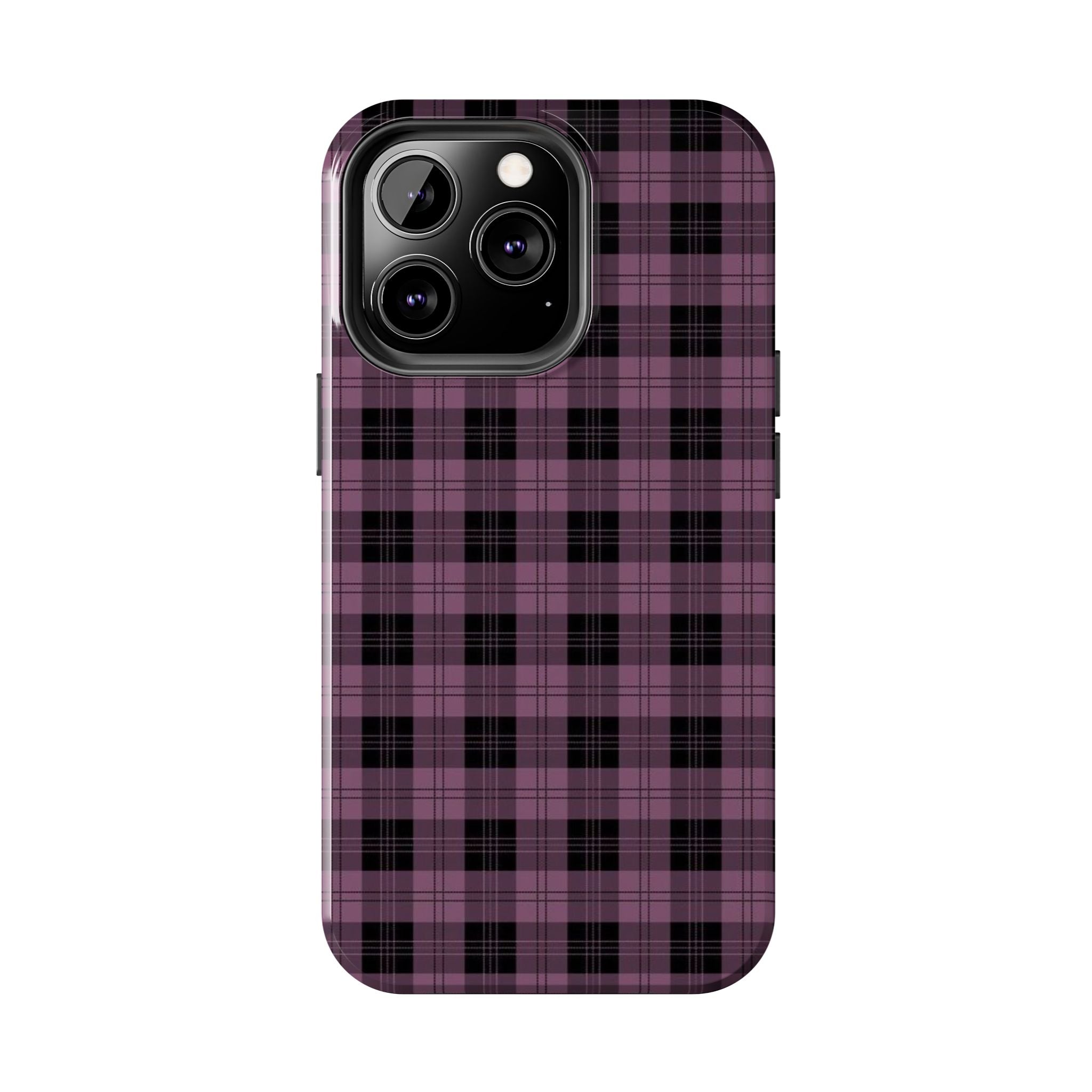 Emo Dark Pink Gingham Plaid Phone Case  - Tough Impact-Resistant Case