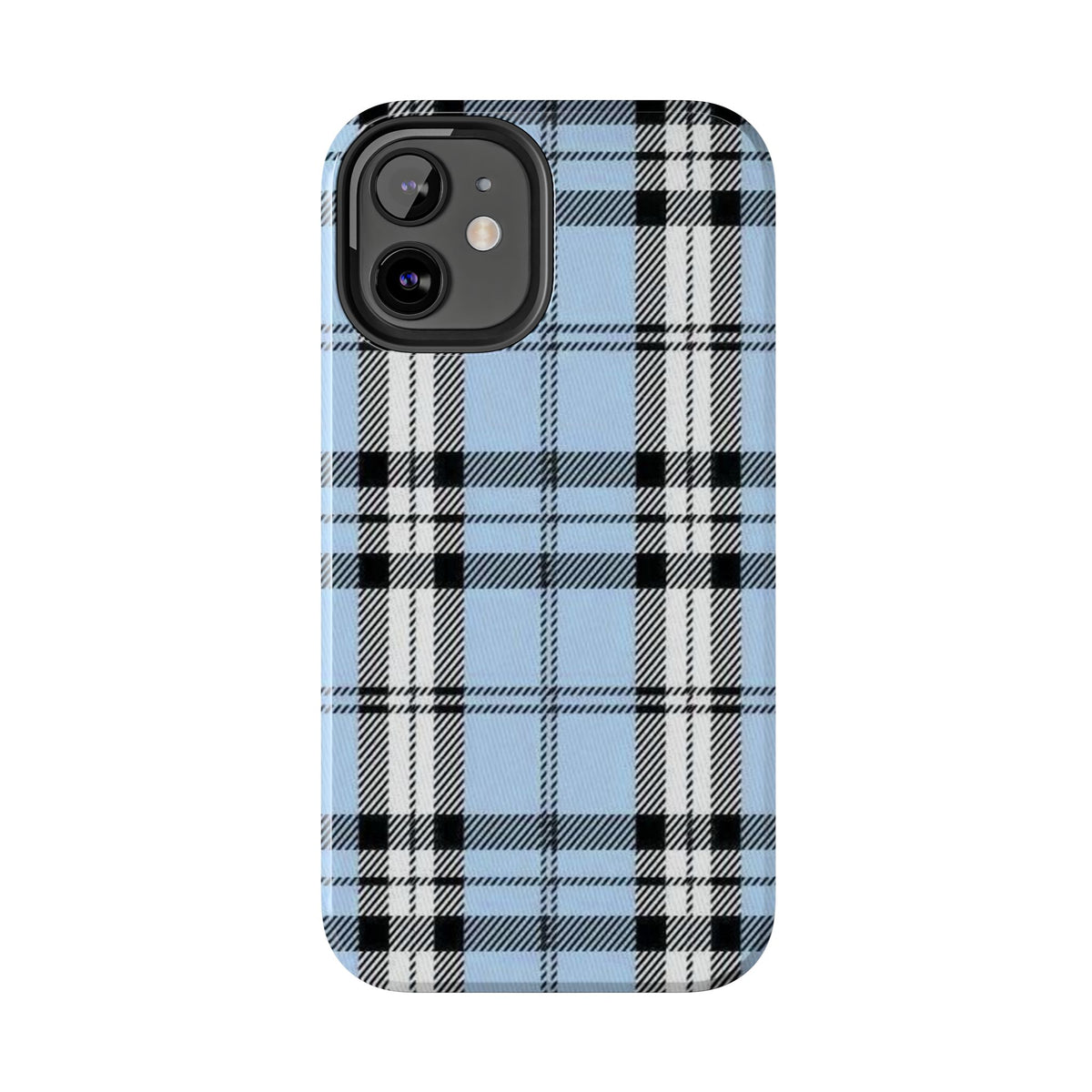 Light Baby Blue Gingham Plaid Phone Case
