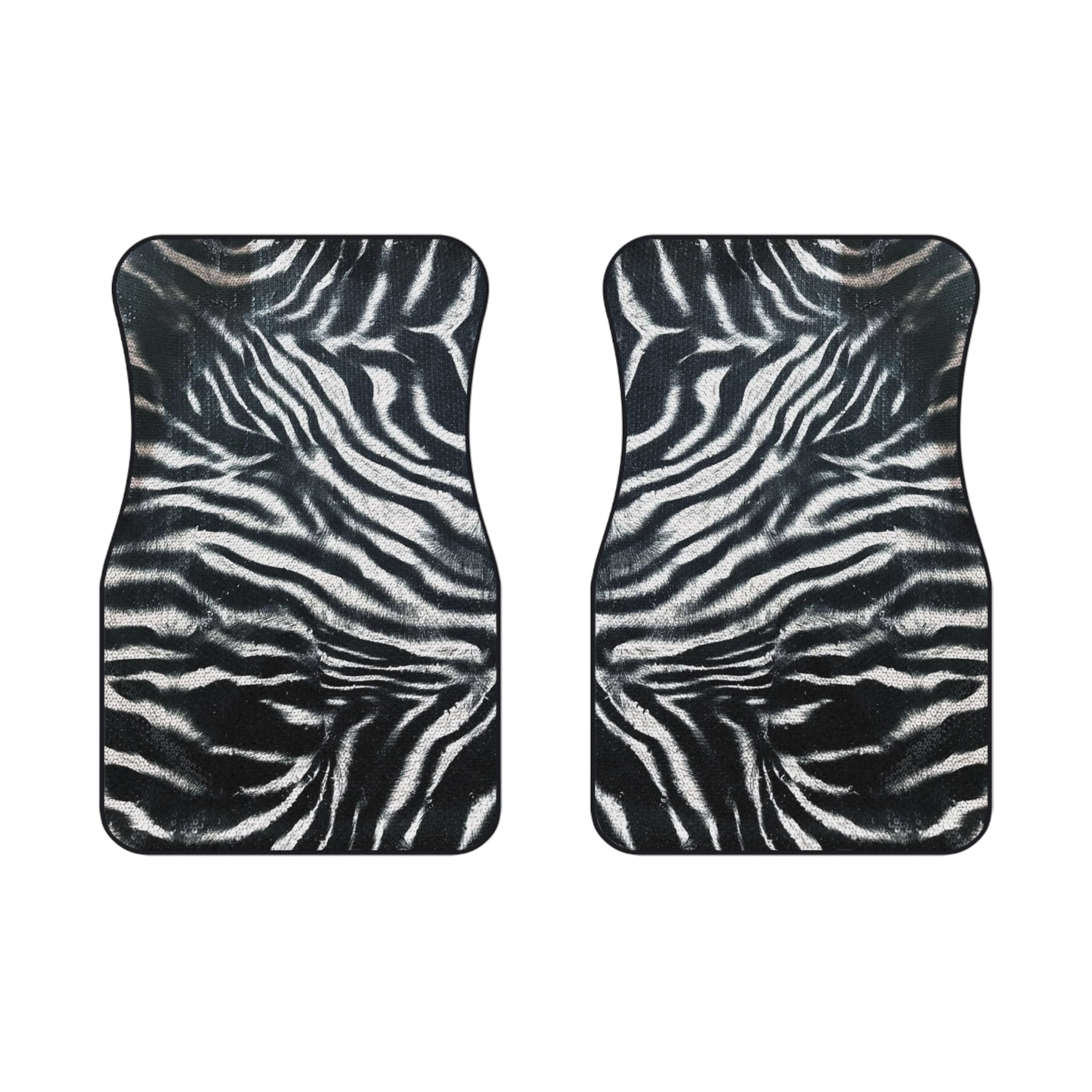 Zebra Car Floor Mats (2x Front)