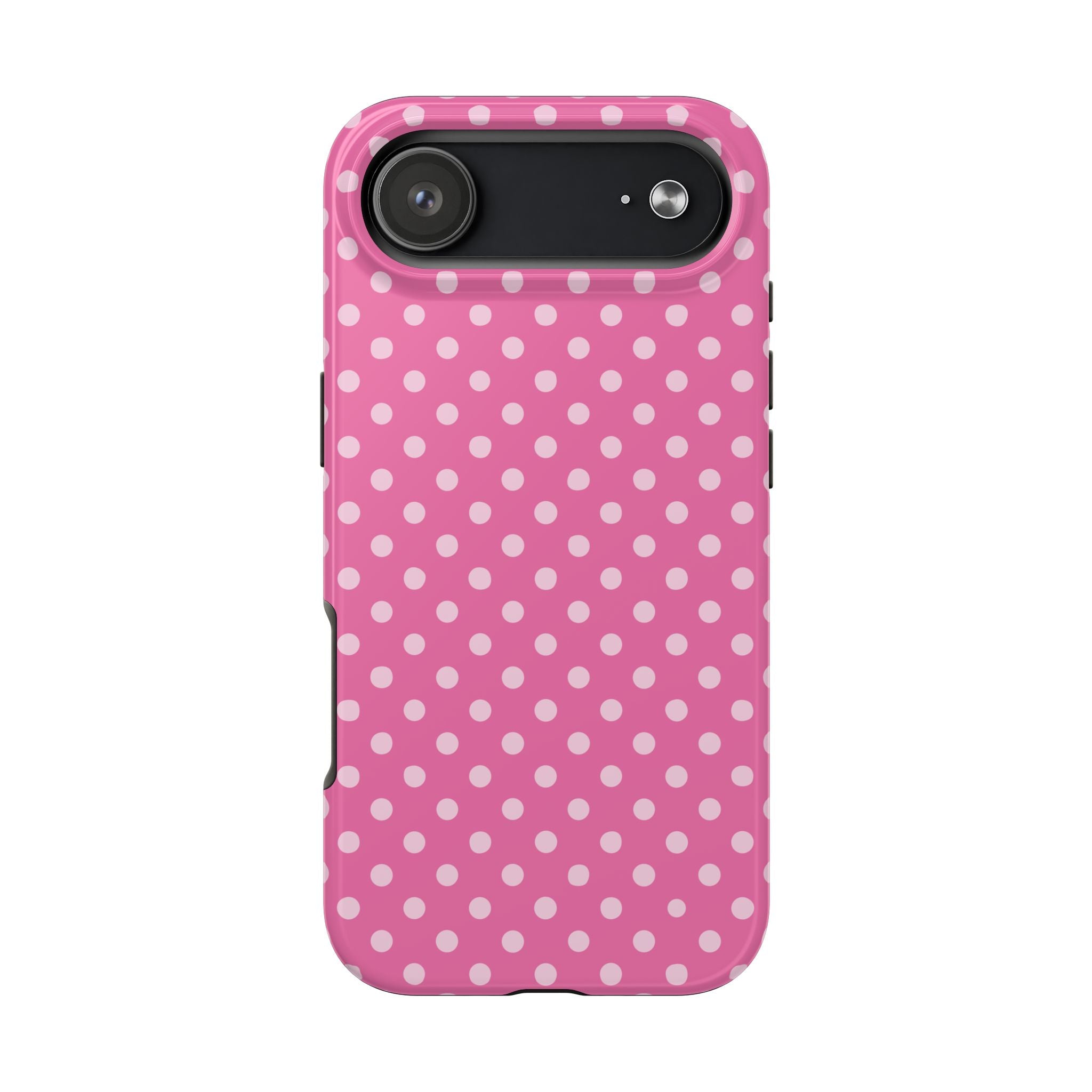 Pink on Pink Polka Dot Phone Case  - Tough Impact-Resistant Case