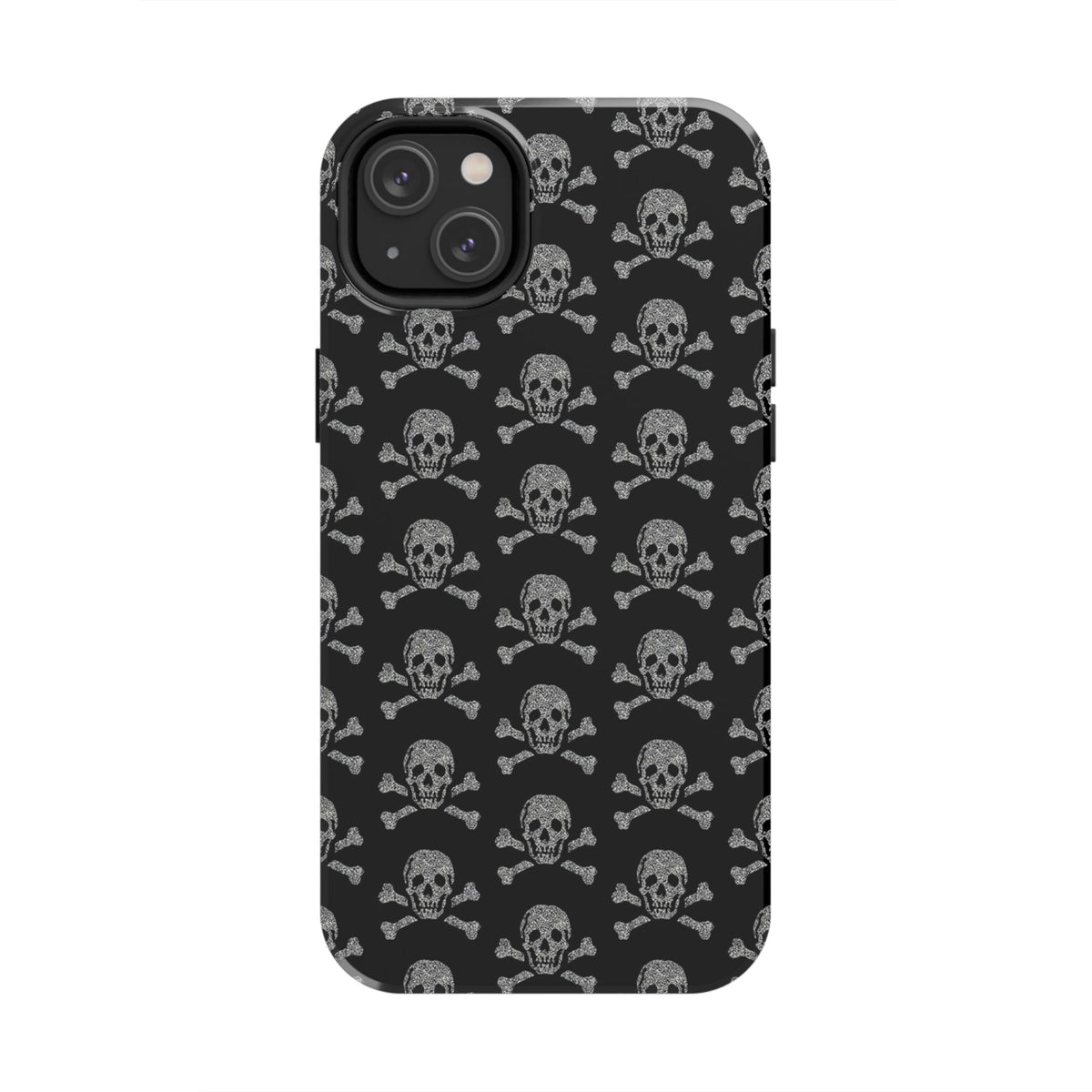 Silver Skull Print Phone Case  - Tough Impact-Resistant Case
