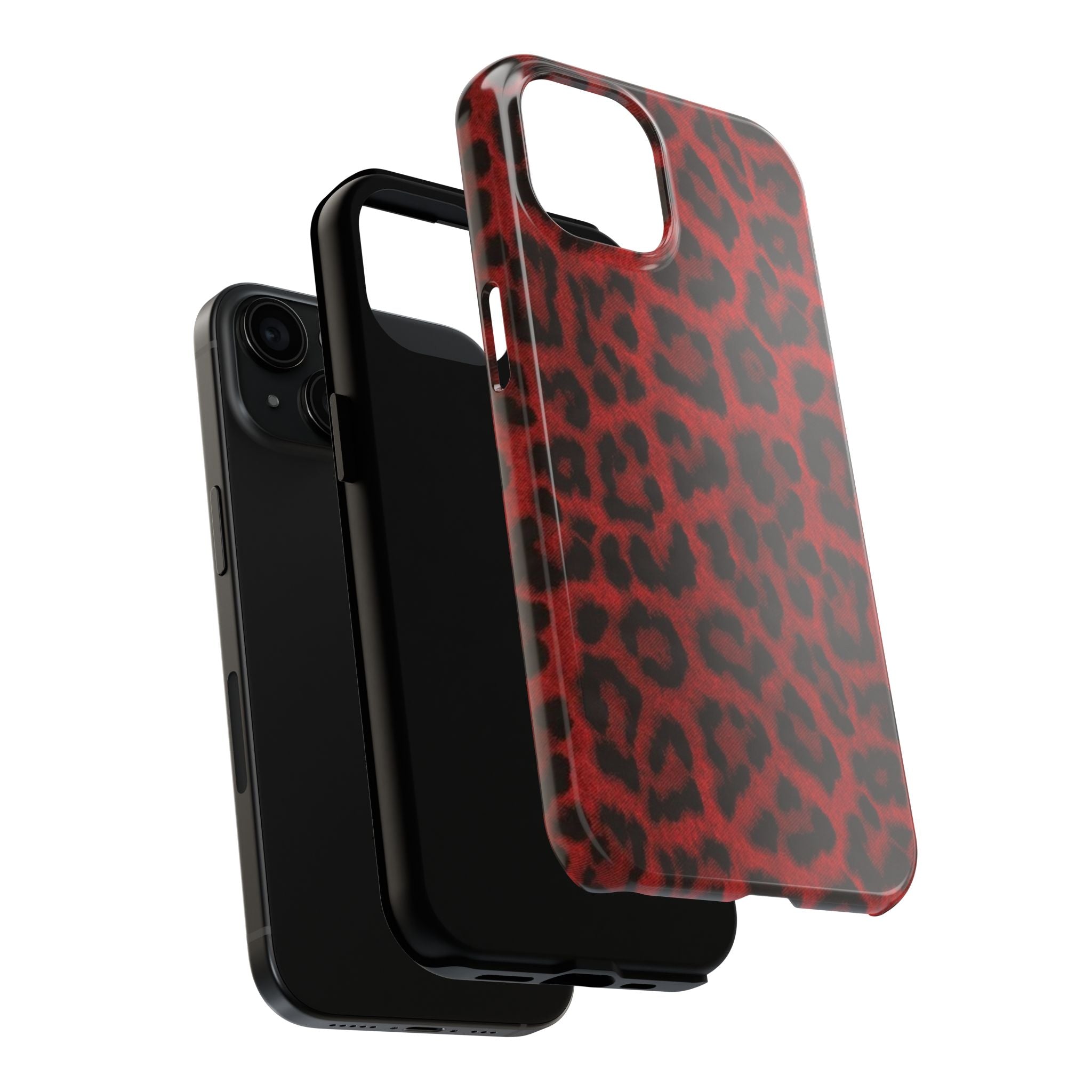 Red Cheetah Leopard Phone Case  - Tough Impact-Resistant Case