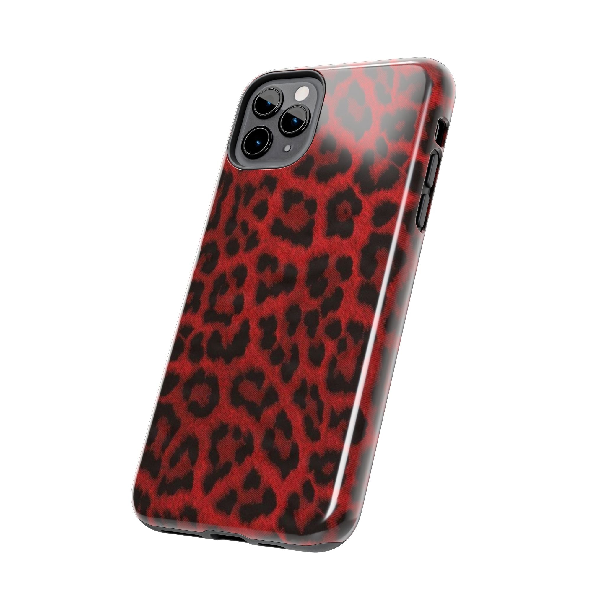 Red Cheetah Leopard Phone Case  - Tough Impact-Resistant Case
