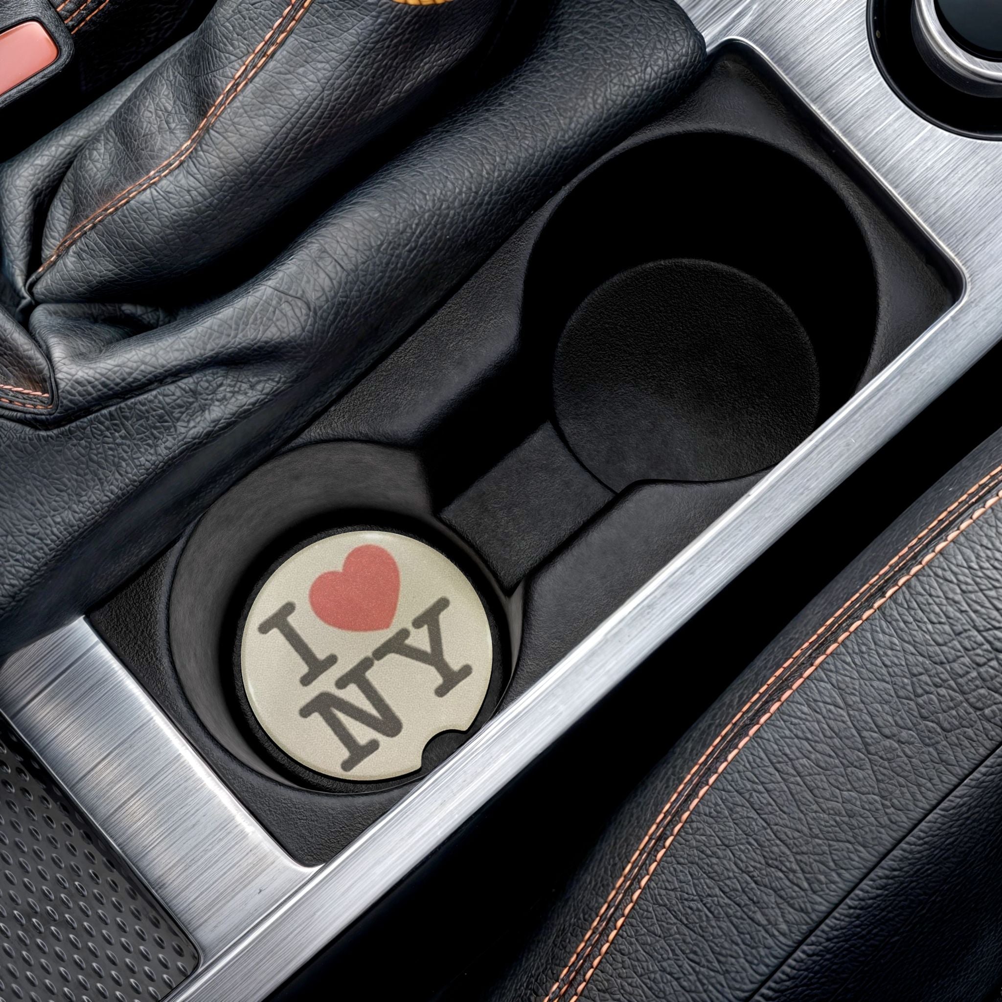 I <3 NY Soapstone Car Coaster