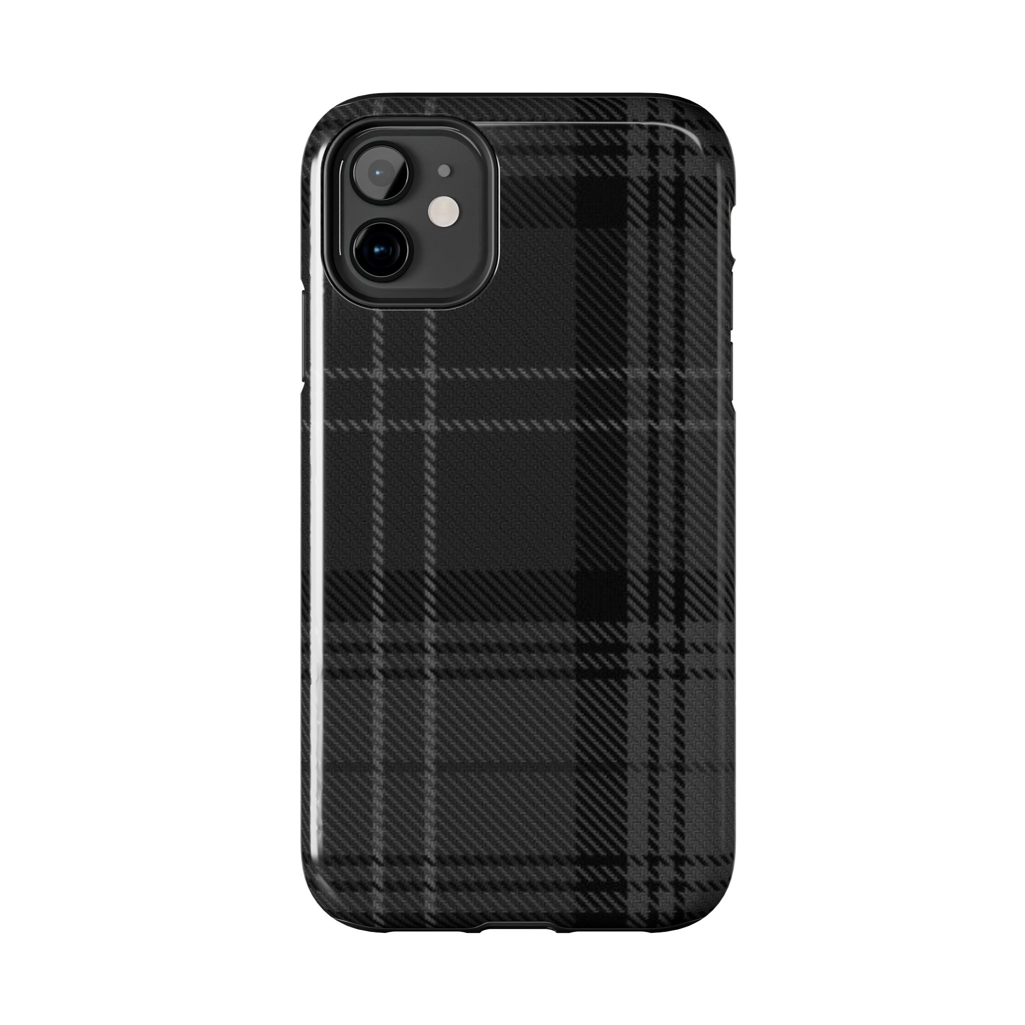 Black Plaid Phone Case  - Tough Impact-Resistant Case