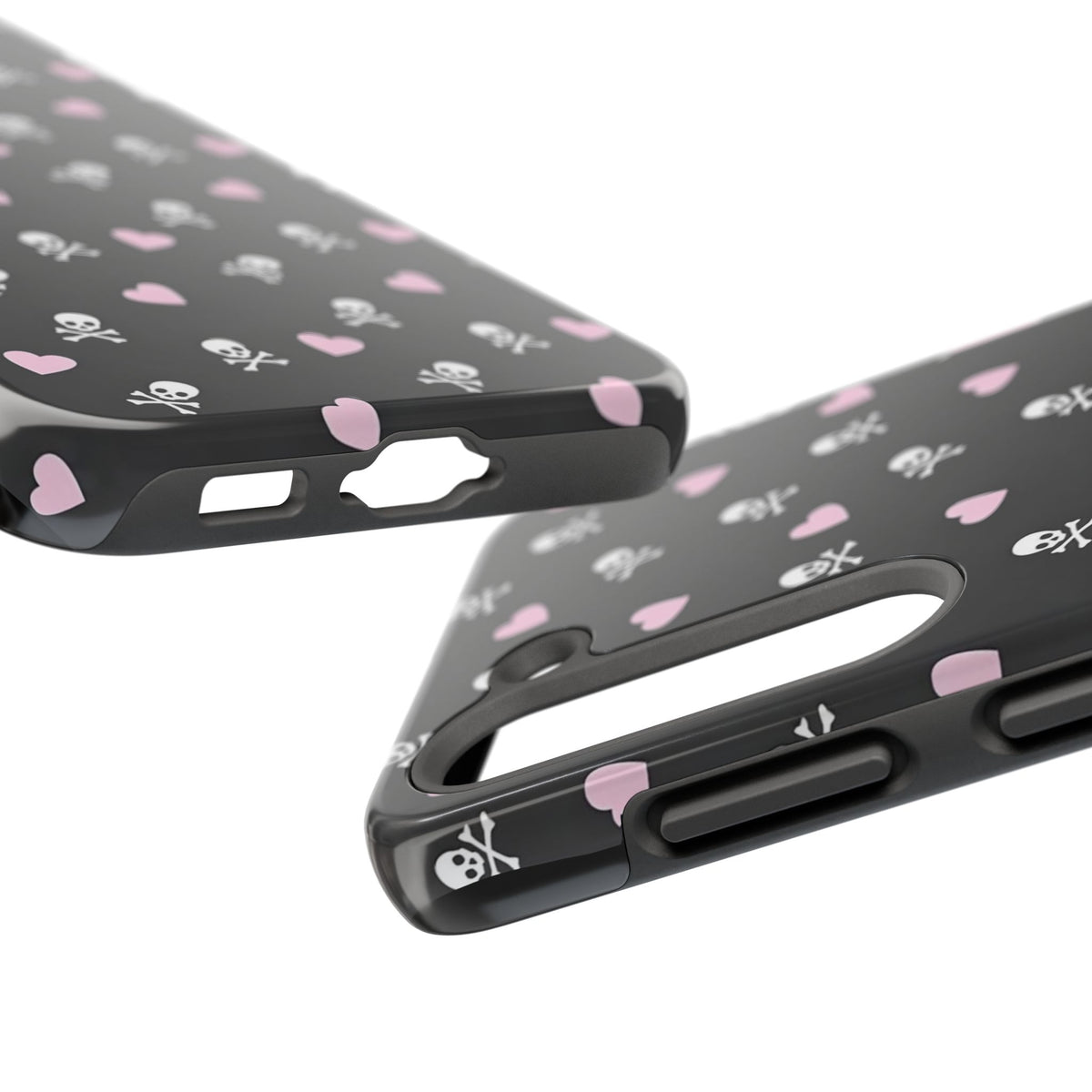 Cute Skulls and Hearts Phone Case  - Tough Impact-Resistant Case