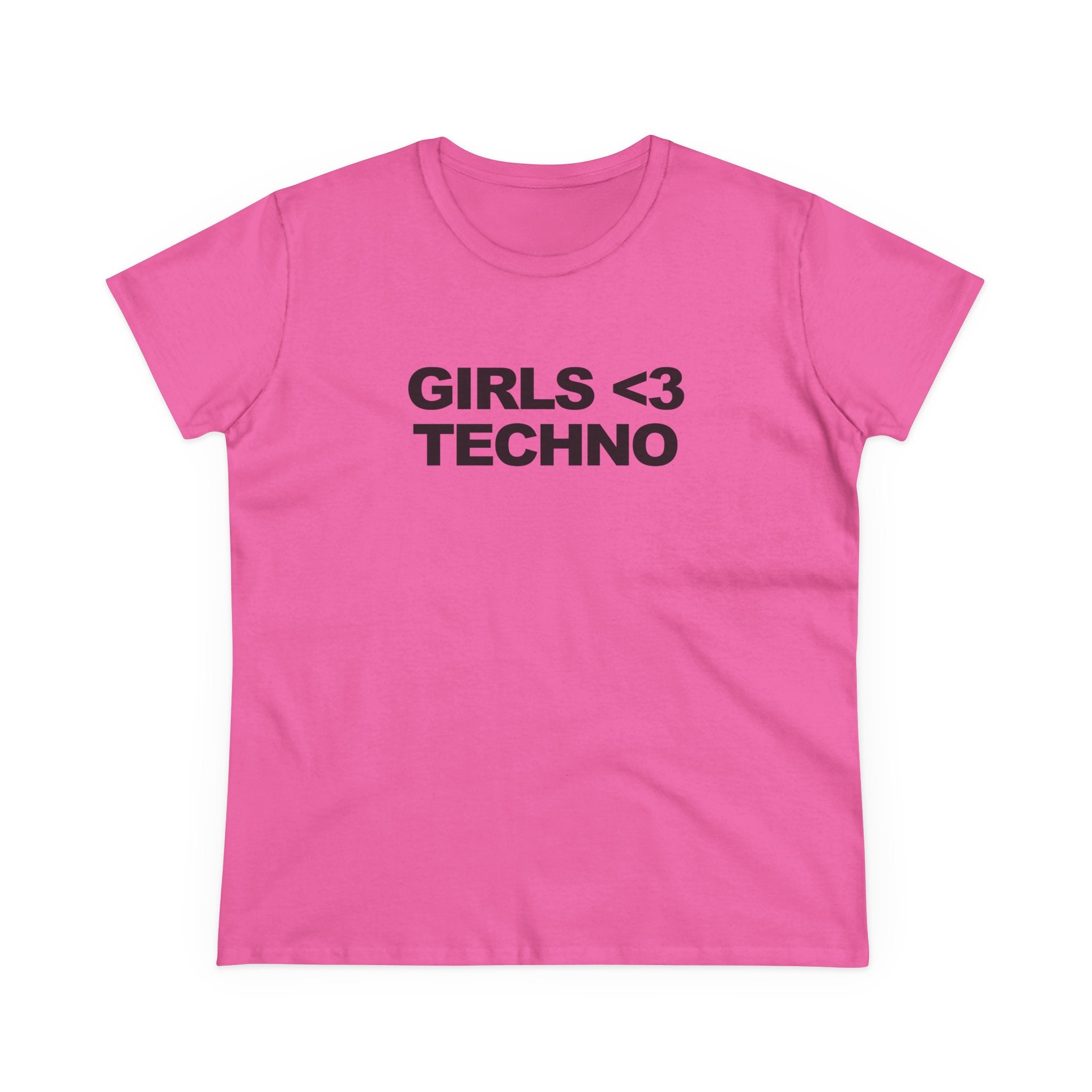 GIRLS <3 TECHNO Women's Cotton Tee