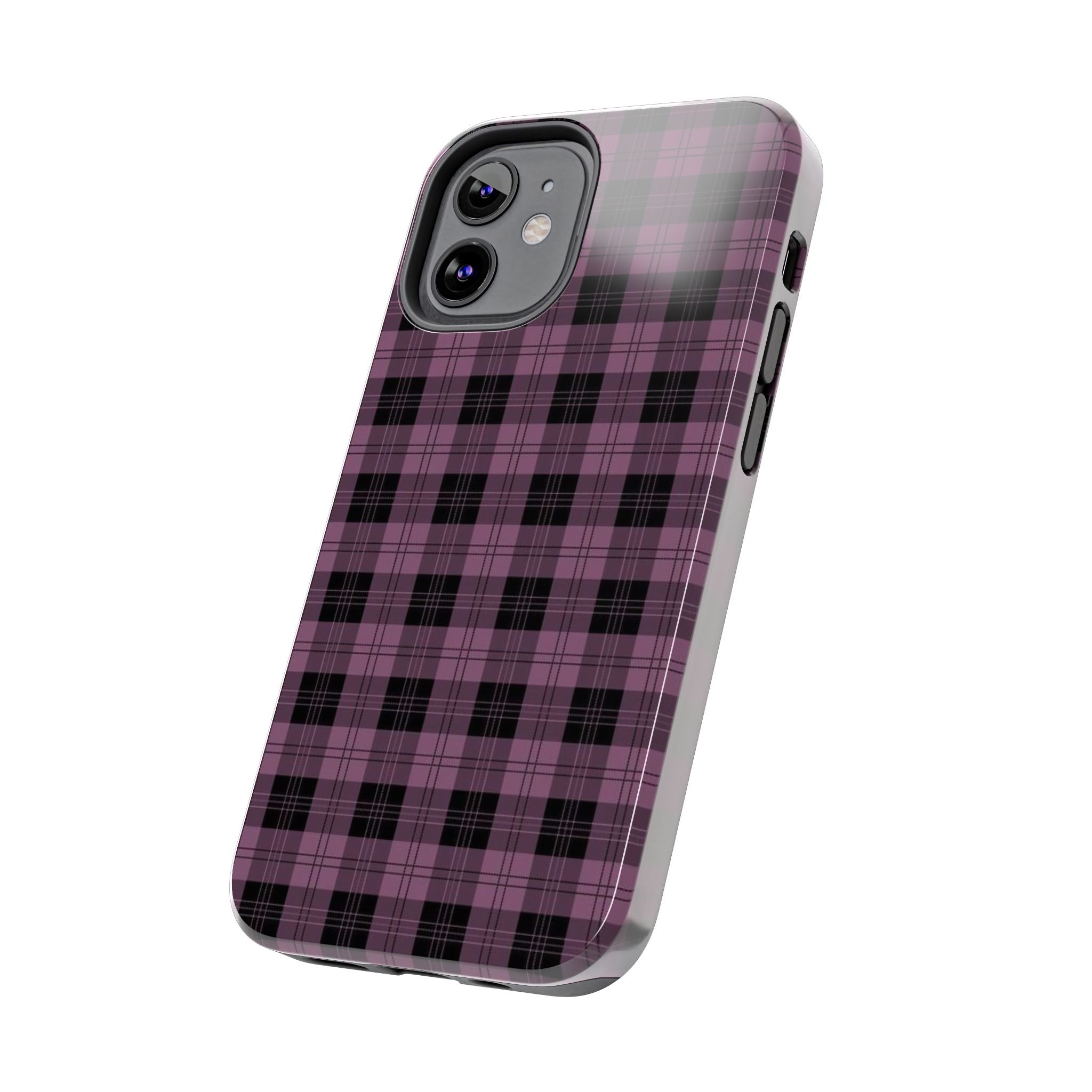 Emo Dark Pink Gingham Plaid Phone Case  - Tough Impact-Resistant Case