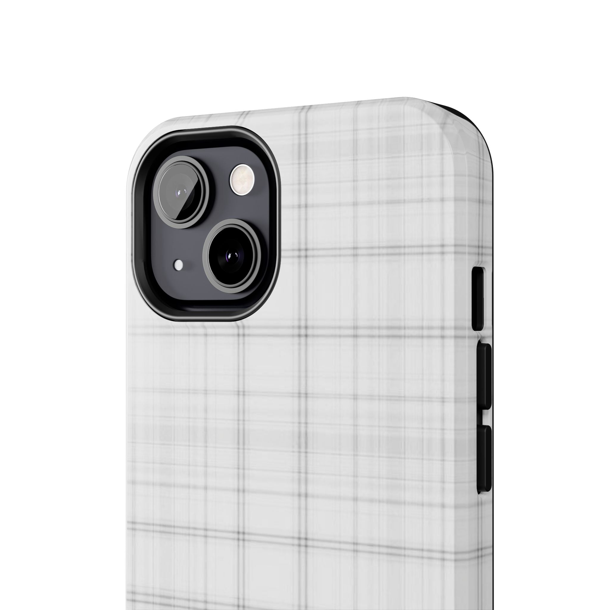 White Gingham Phone Case