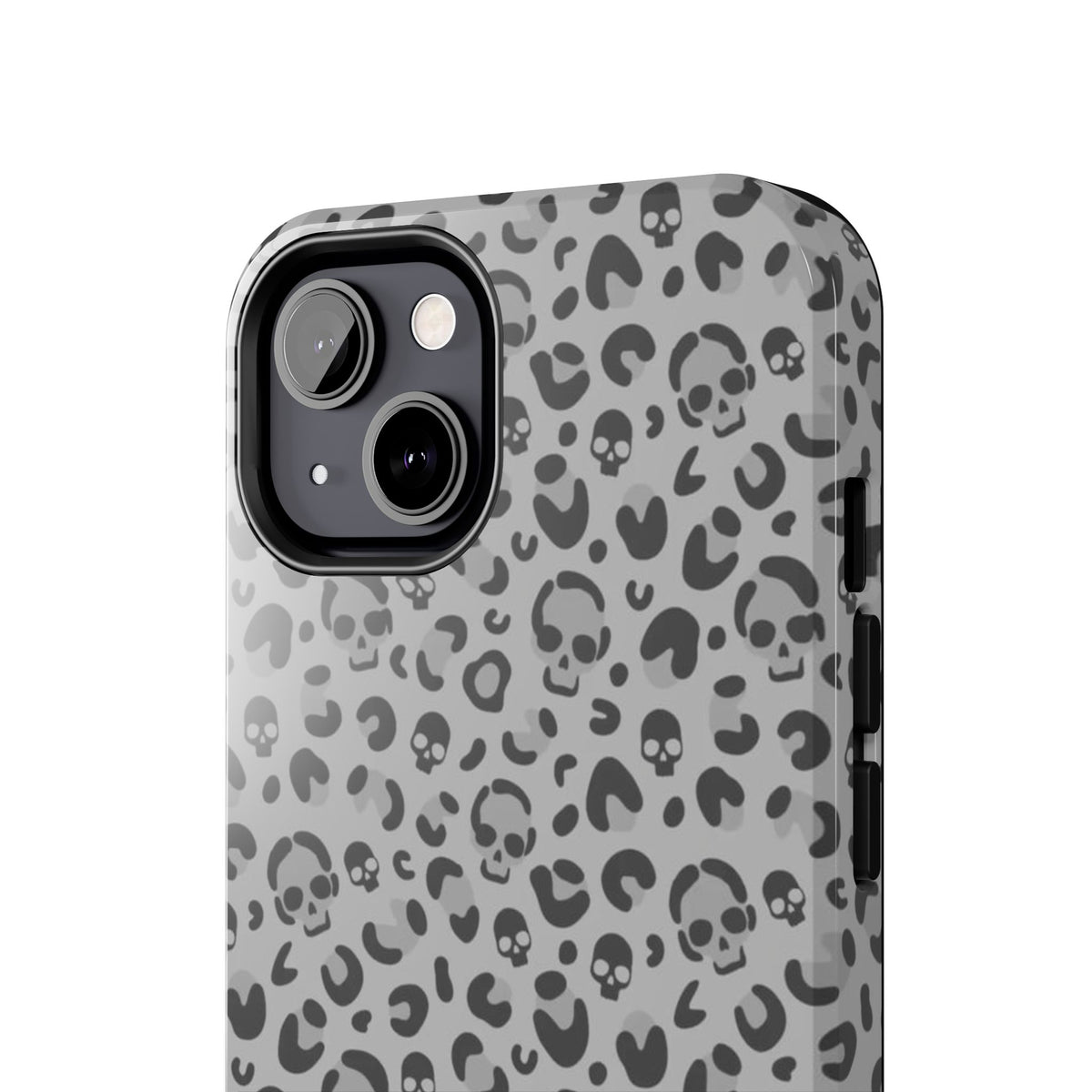 Skull Cheetah Grey Leopard Phone Case