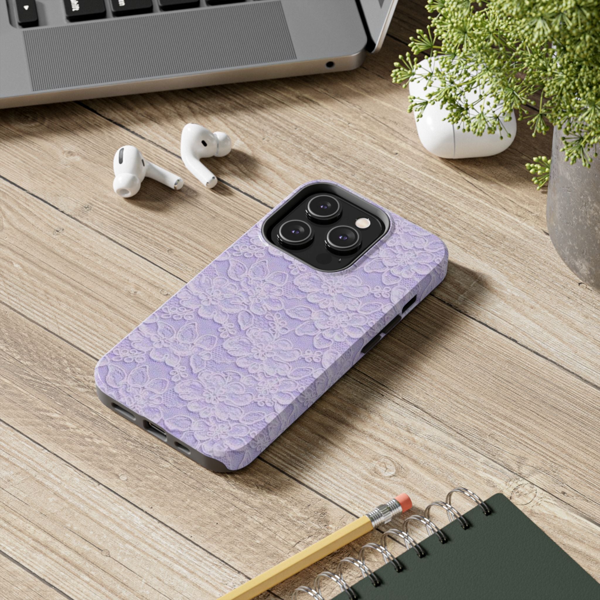 Purple Lace Cute Coquette Phone Case