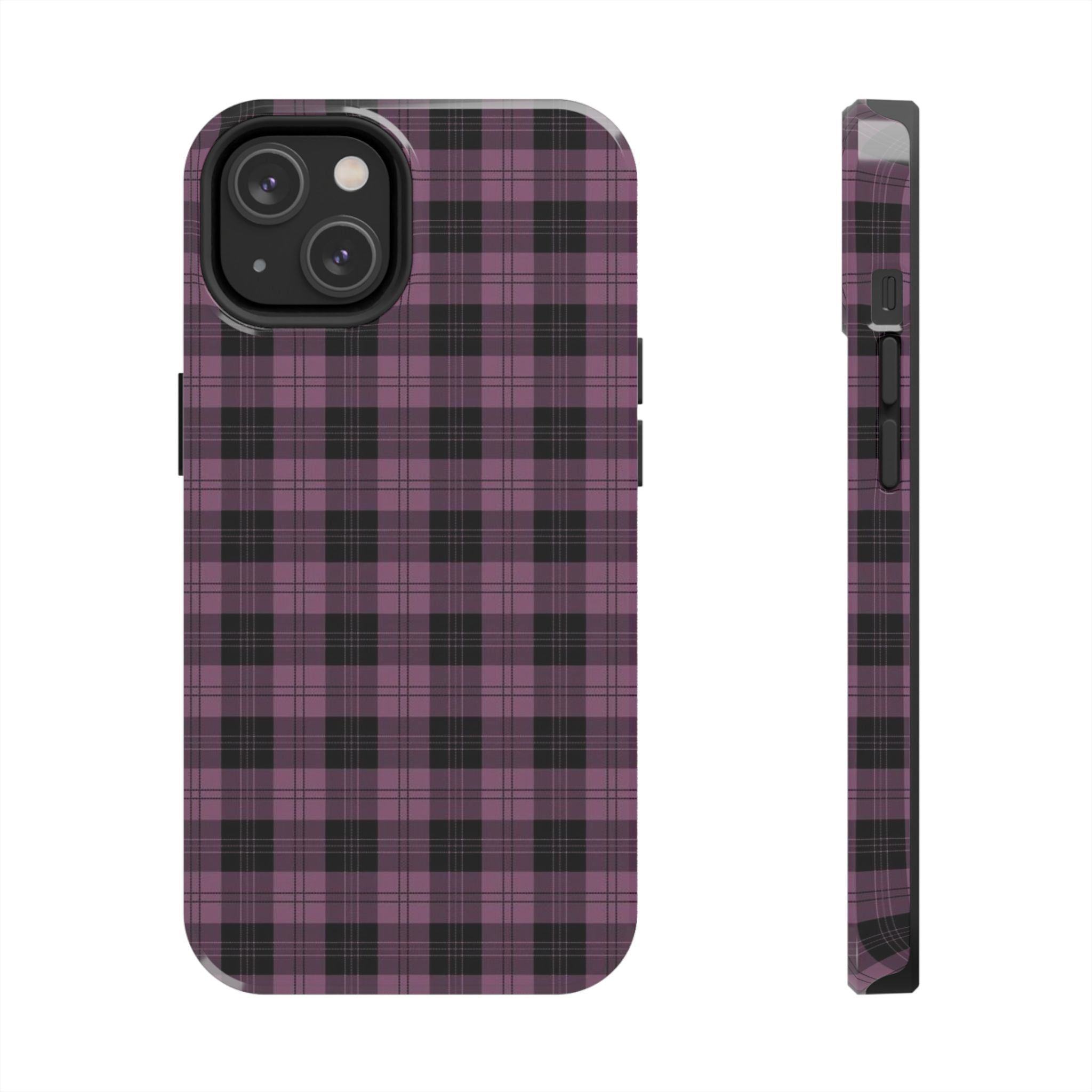 Emo Dark Pink Gingham Plaid Phone Case  - Tough Impact-Resistant Case