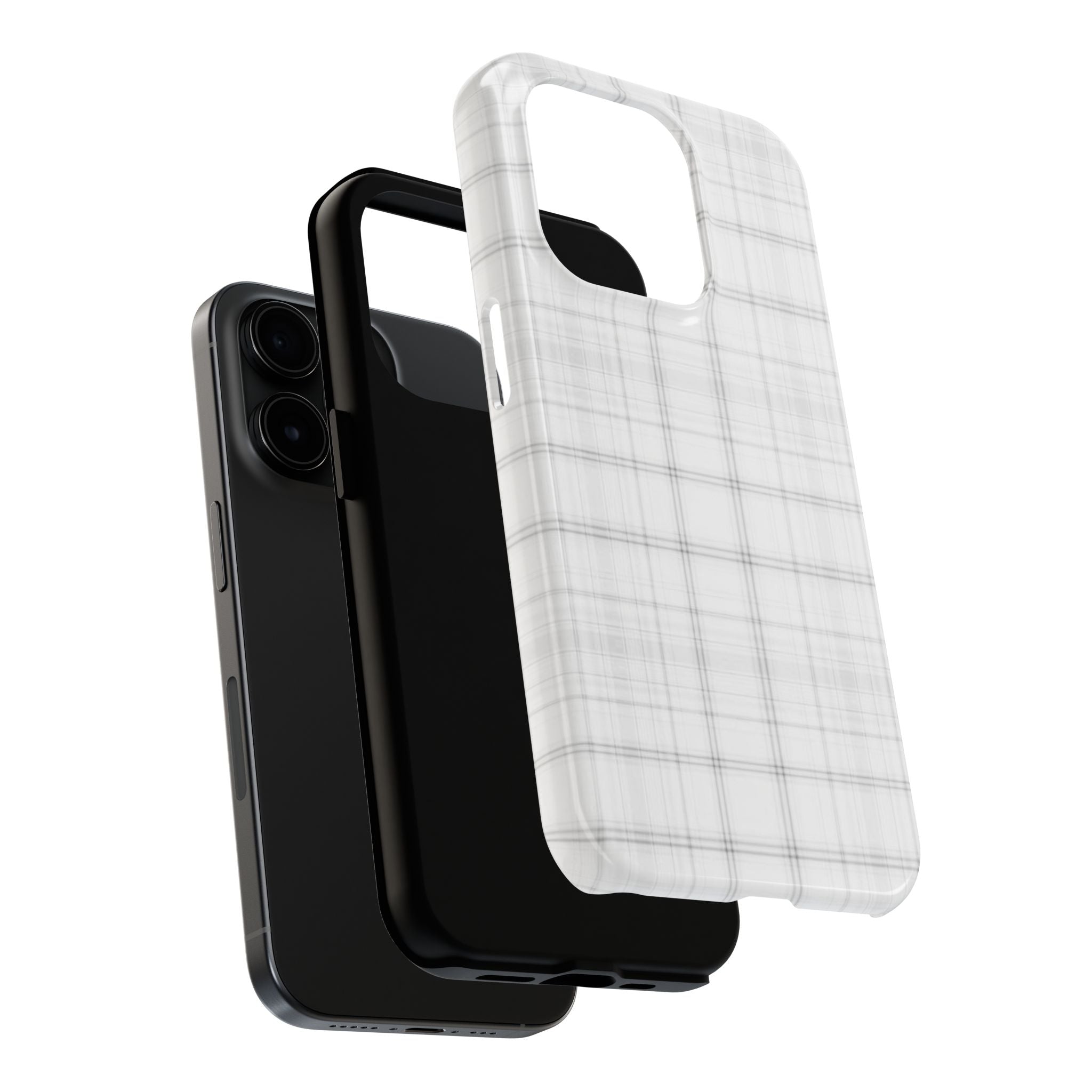 White Gingham Phone Case