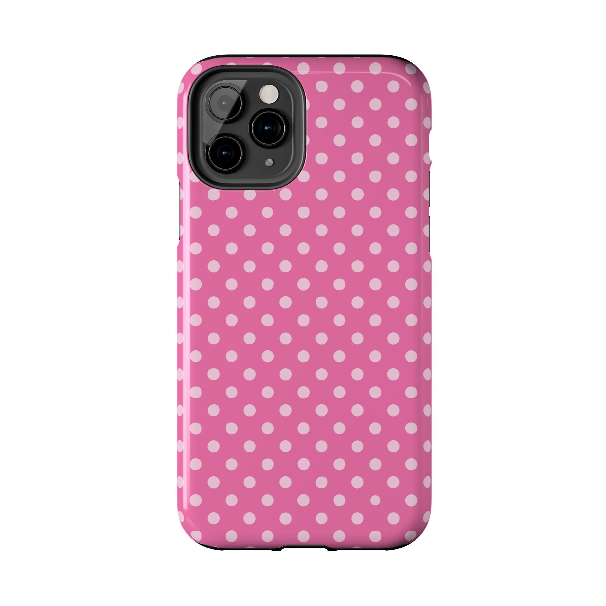 Pink on Pink Polka Dot Phone Case  - Tough Impact-Resistant Case
