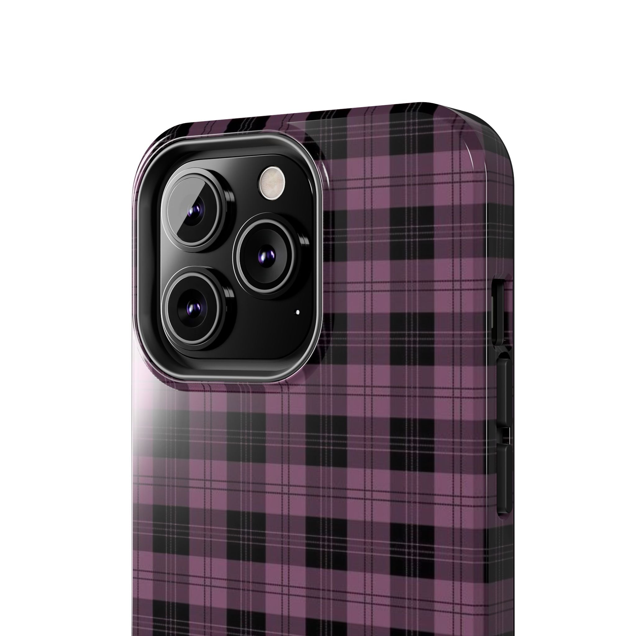 Emo Dark Pink Gingham Plaid Phone Case  - Tough Impact-Resistant Case