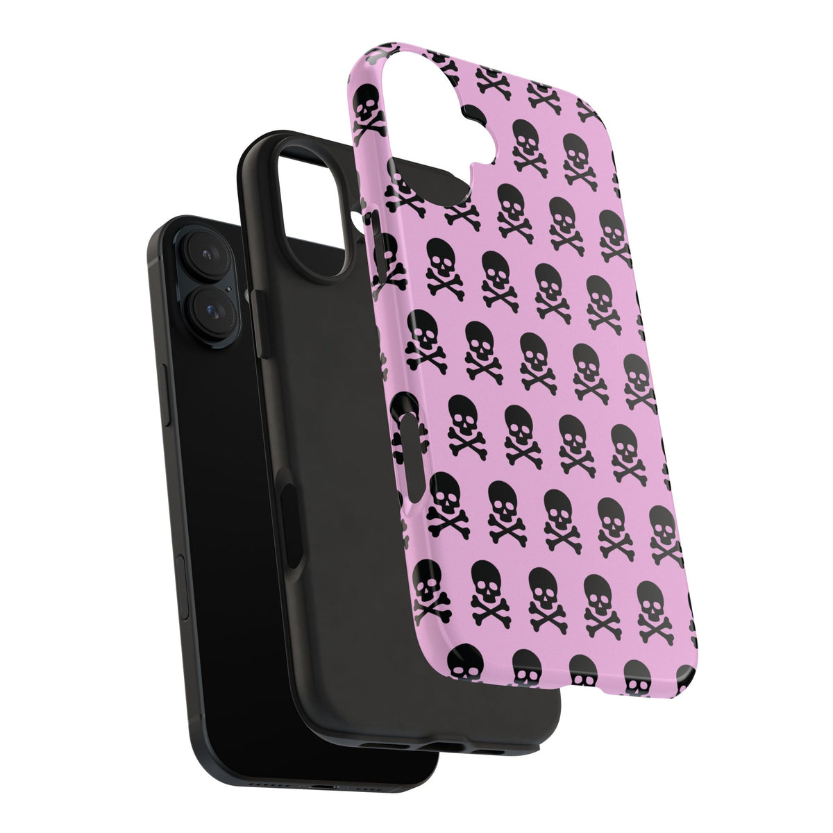 Pink Punk Skull Print Phone Case