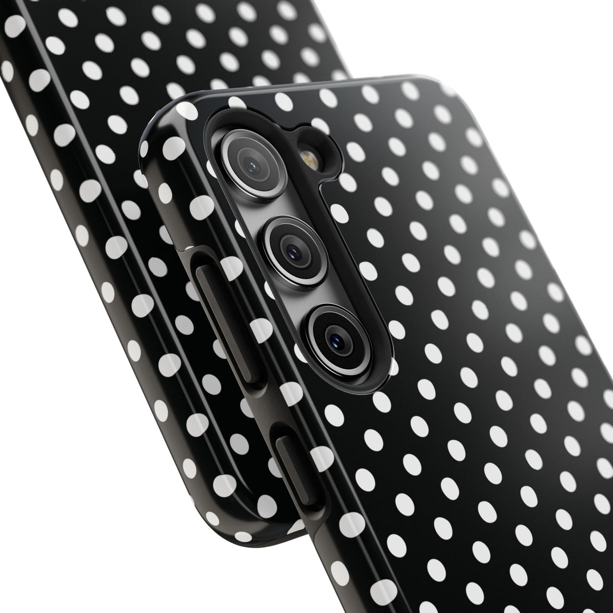 Black and White Polka Dot Phone Case  - Tough Impact-Resistant Case