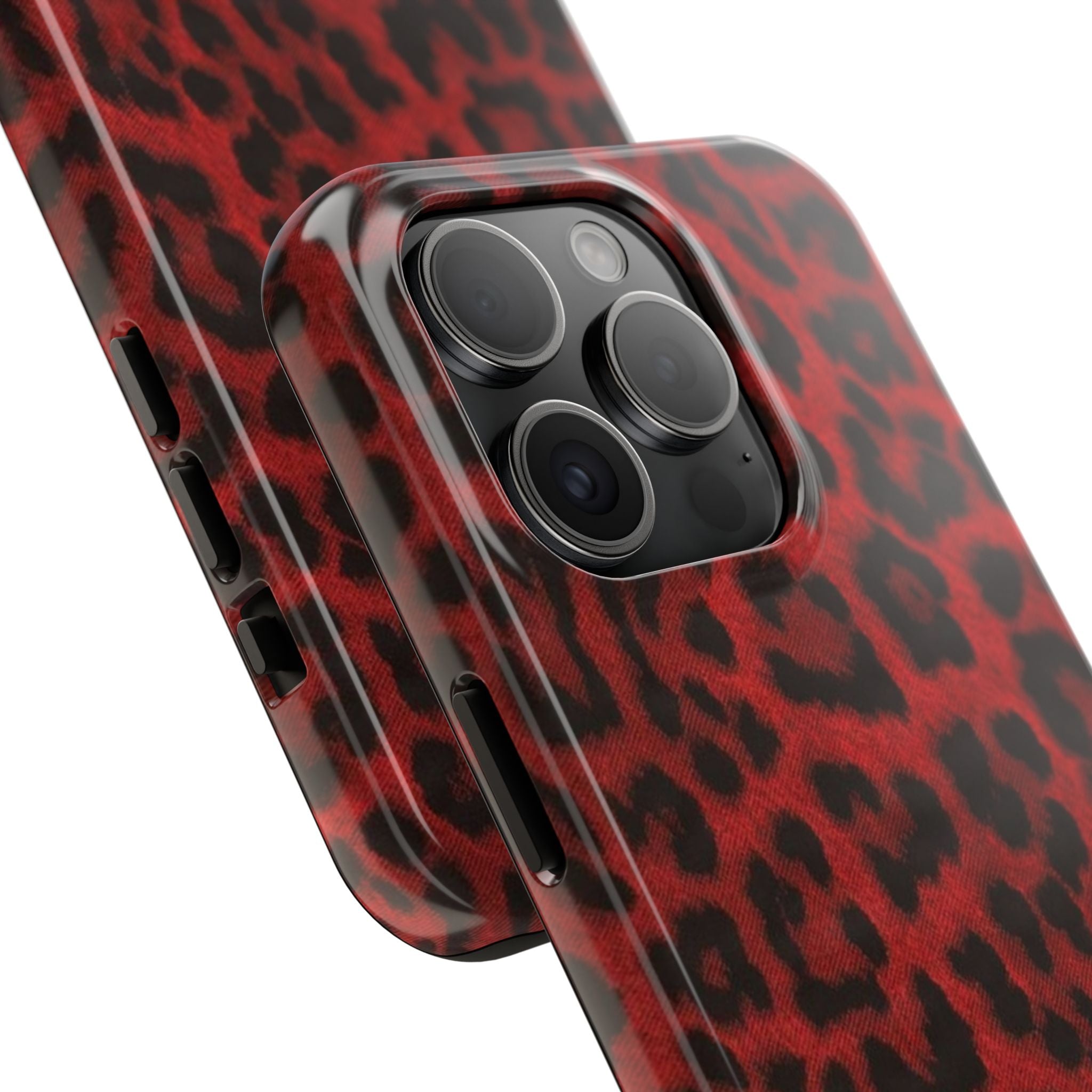 Red Cheetah Leopard Phone Case  - Tough Impact-Resistant Case