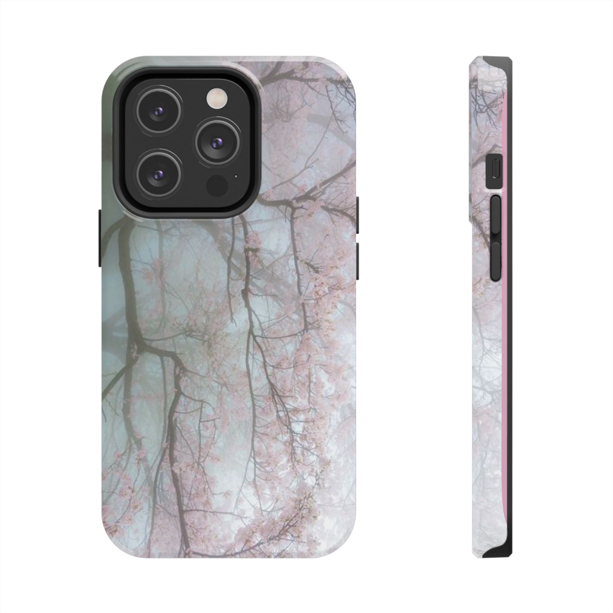 Foggy Cherry Blossom Cyber Phone Case  - Tough Impact-Resistant Case