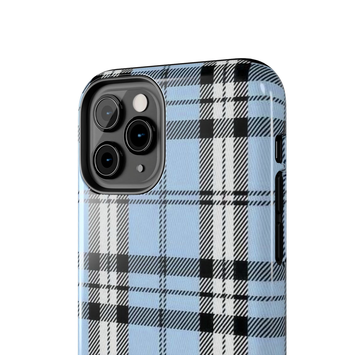 Light Baby Blue Gingham Plaid Phone Case
