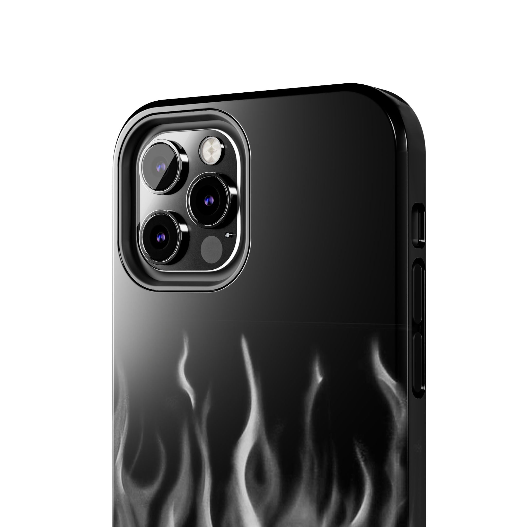 White Airbrush Flames Phone Case  - Tough Impact-Resistant Case
