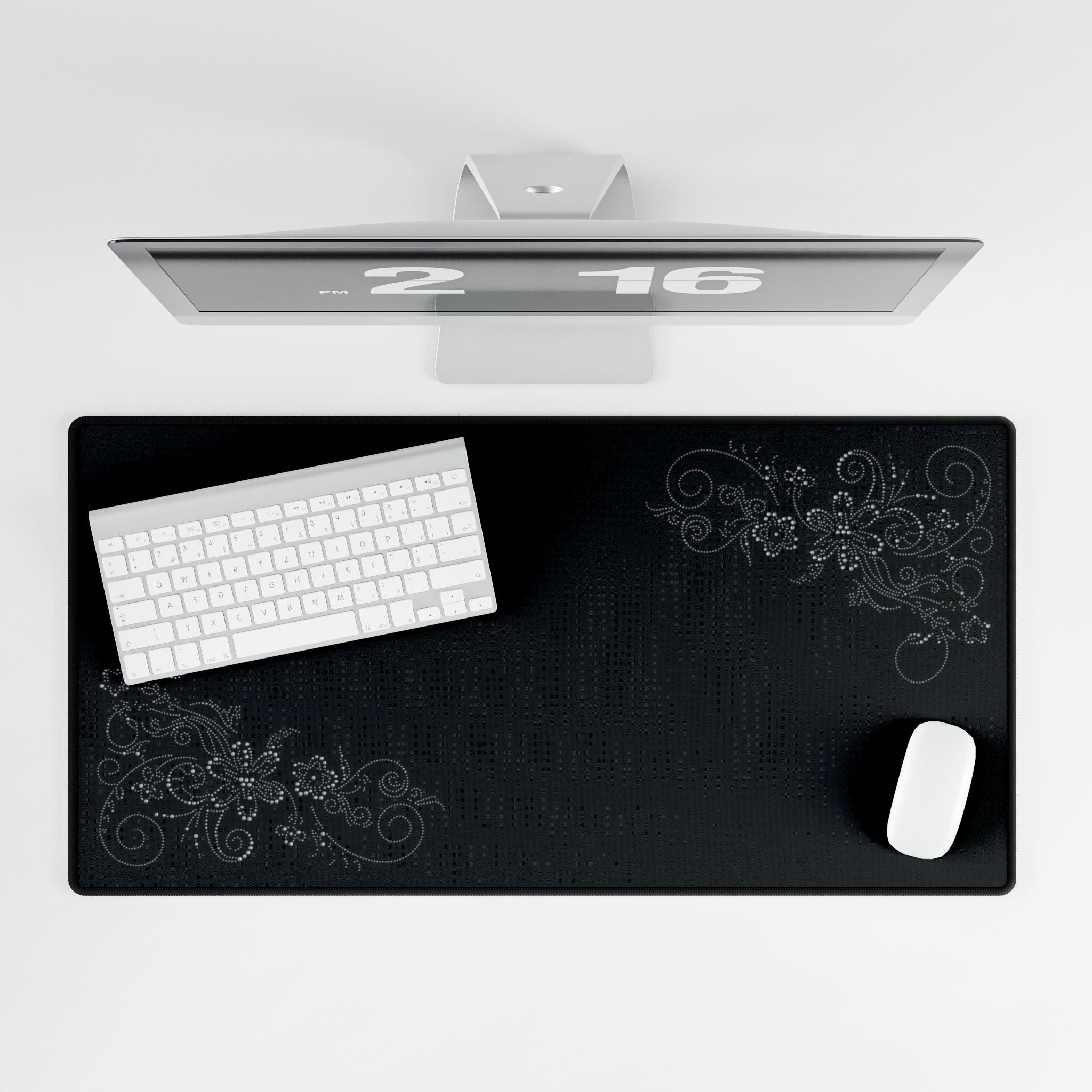 Floral Beaded Print XL Mouse Pad