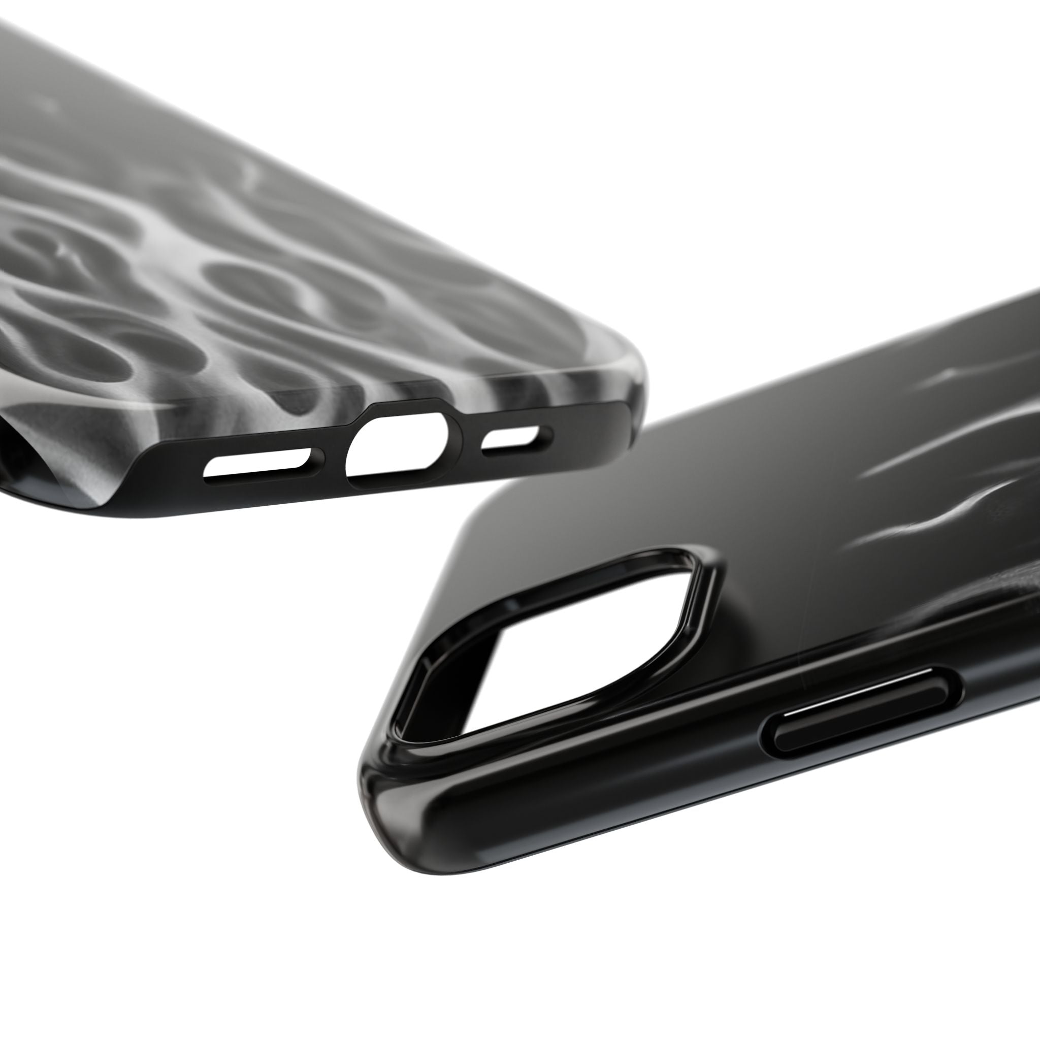 White Airbrush Flames Phone Case  - Tough Impact-Resistant Case