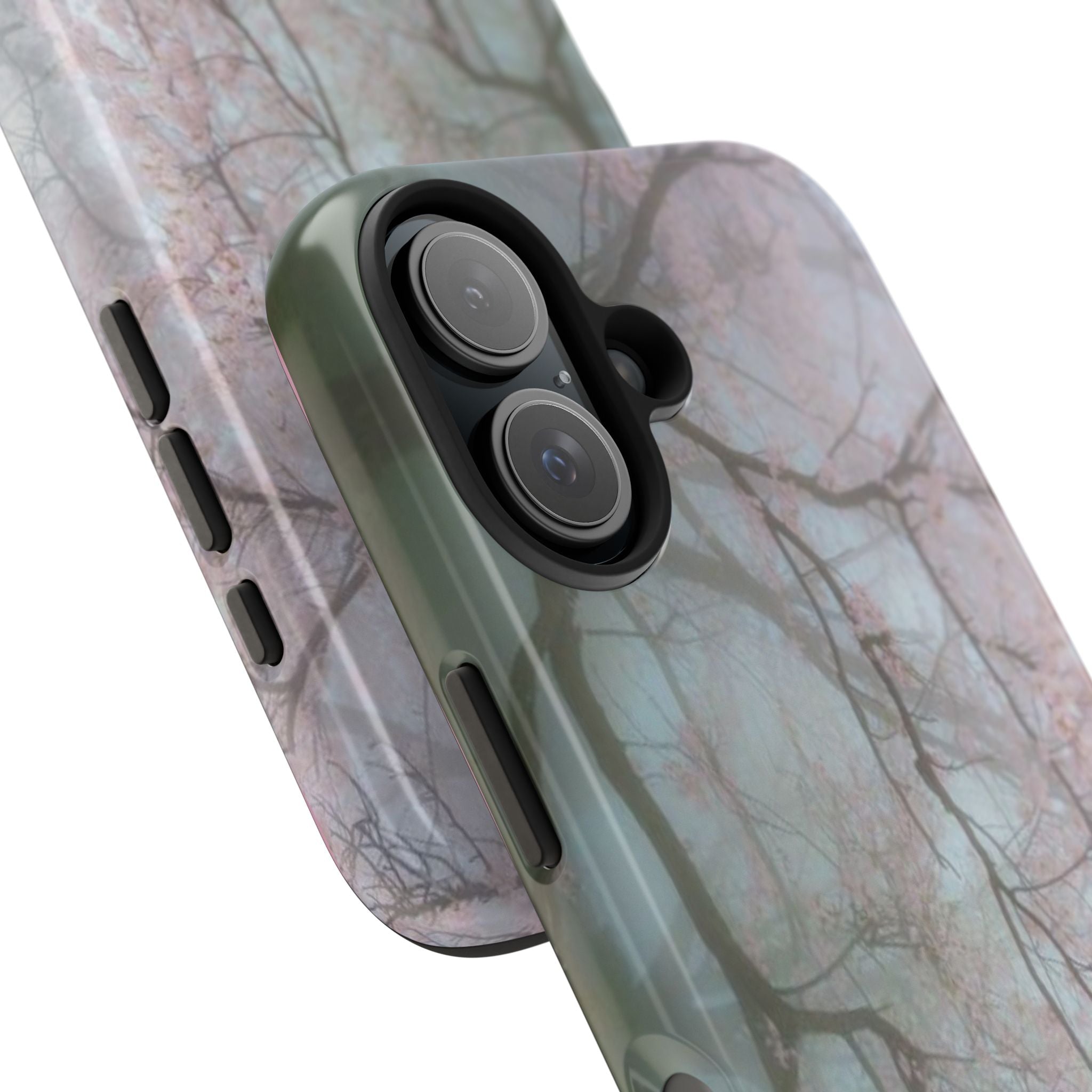 Foggy Cherry Blossom Cyber Phone Case  - Tough Impact-Resistant Case