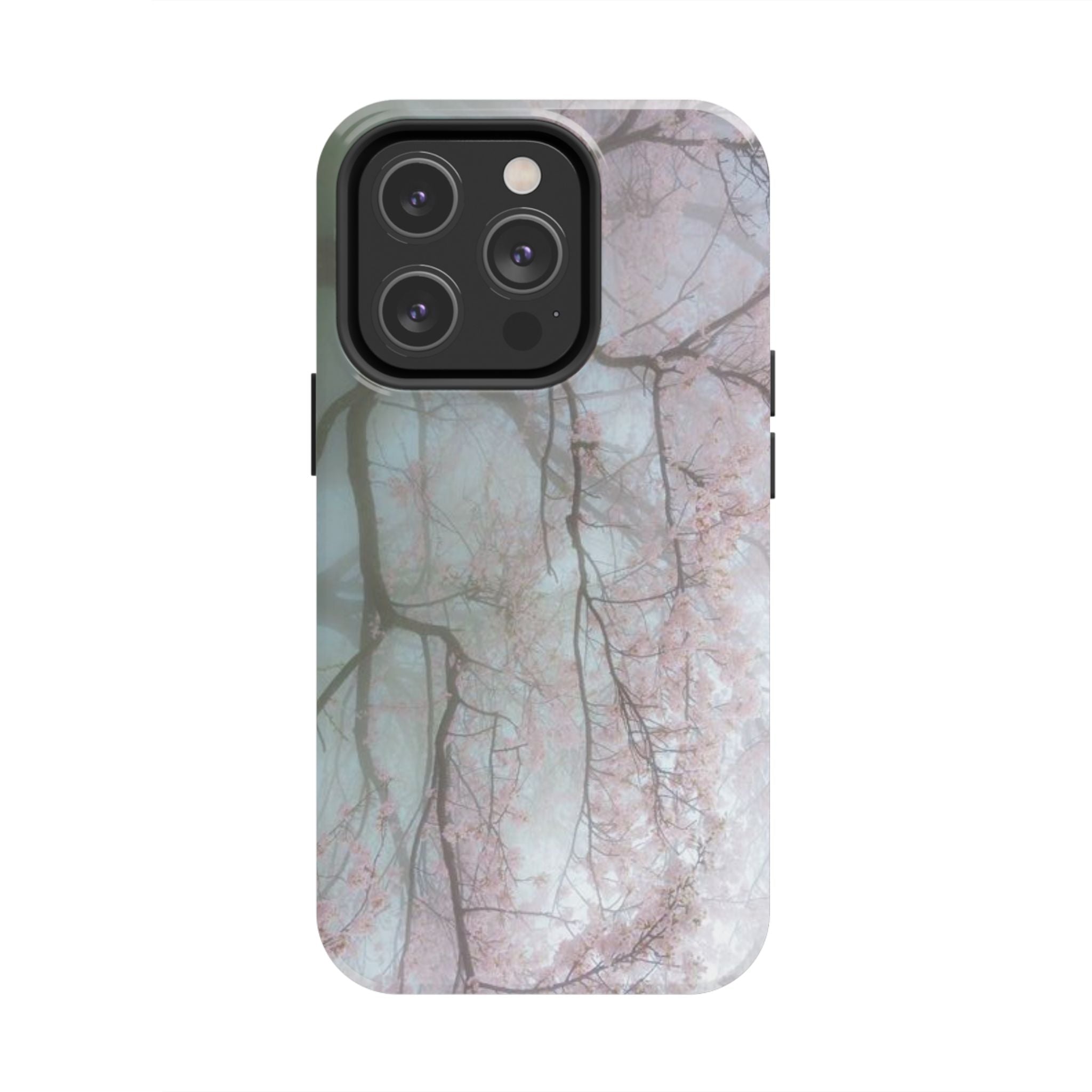 Foggy Cherry Blossom Cyber Phone Case  - Tough Impact-Resistant Case
