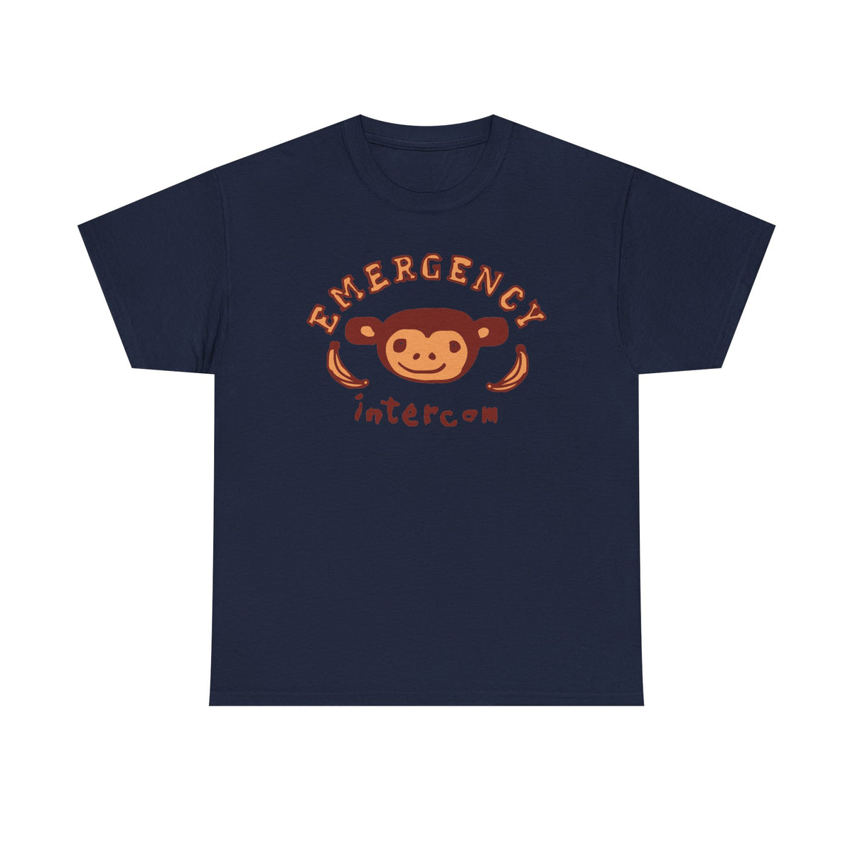 Emergency Intercom Monkey Logo 100% Cotton Tee Shirt