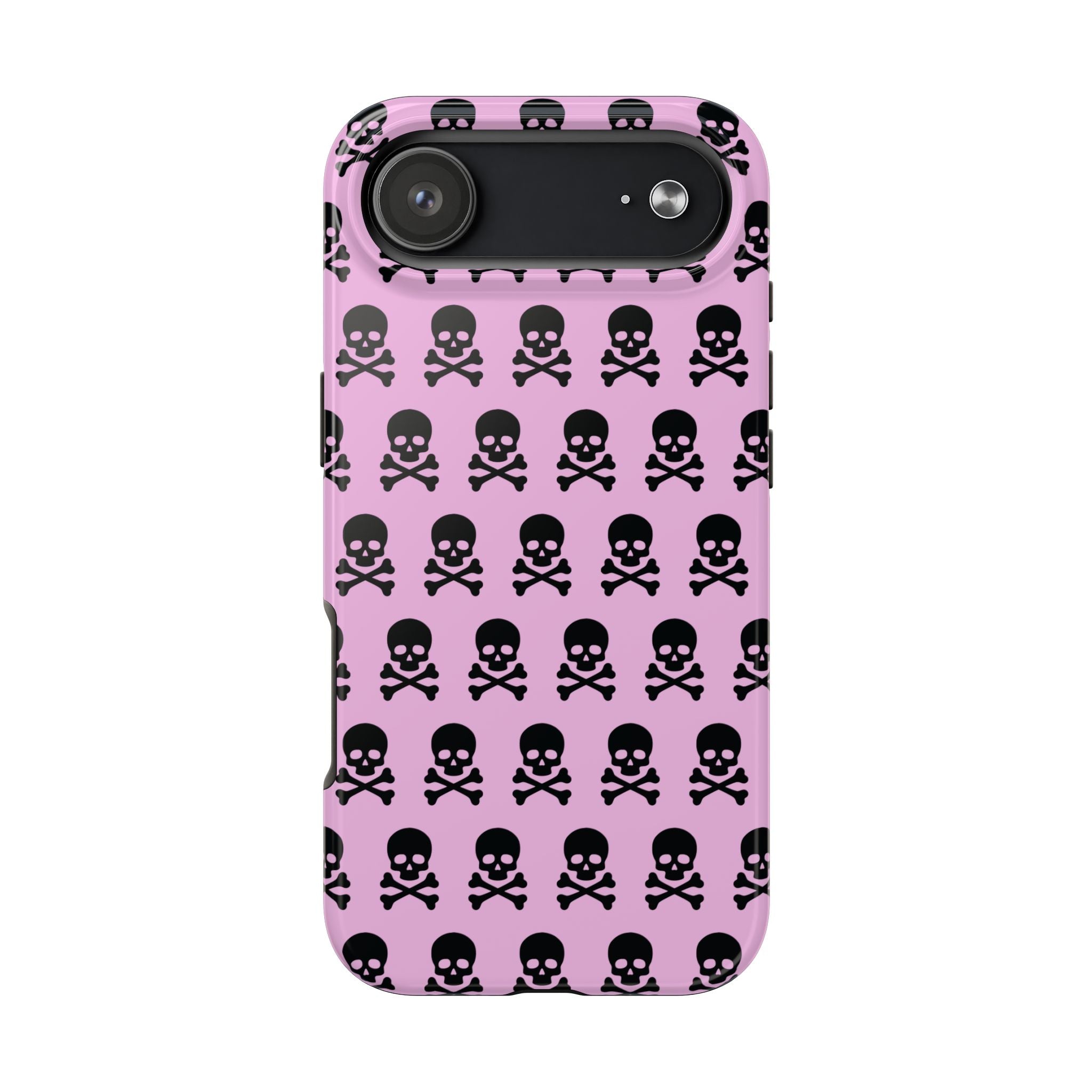 Pink Punk Skull Print Phone Case