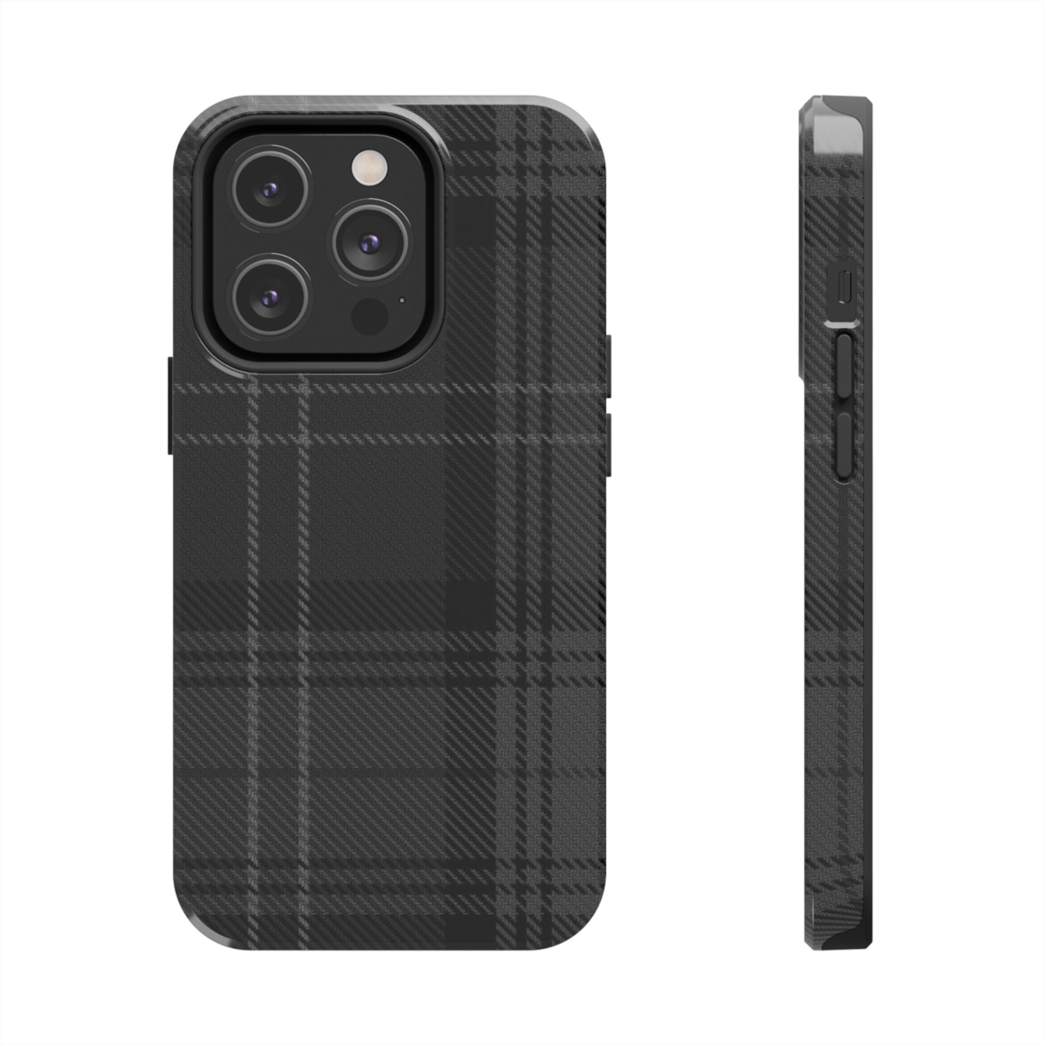 Black Plaid Phone Case  - Tough Impact-Resistant Case