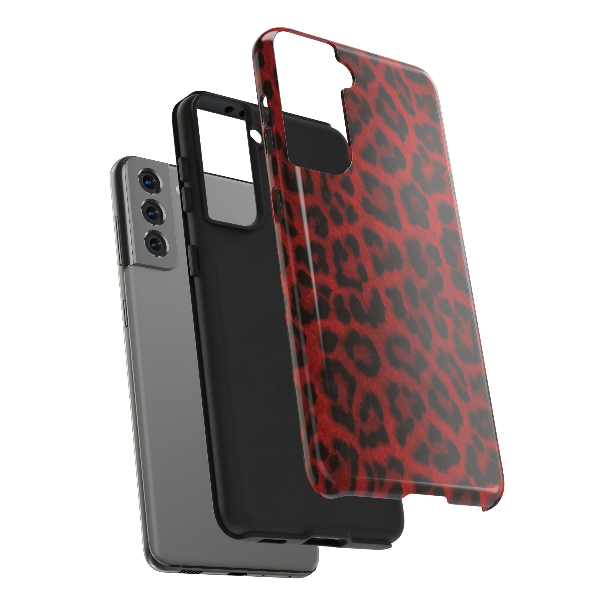 Red Cheetah Leopard Phone Case  - Tough Impact-Resistant Case