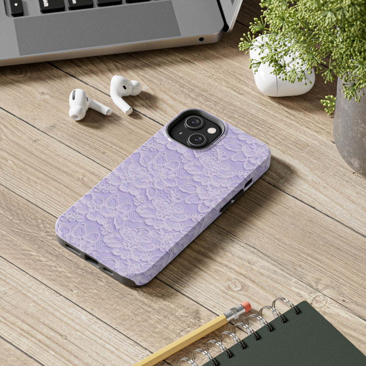 Purple Lace Cute Coquette Phone Case