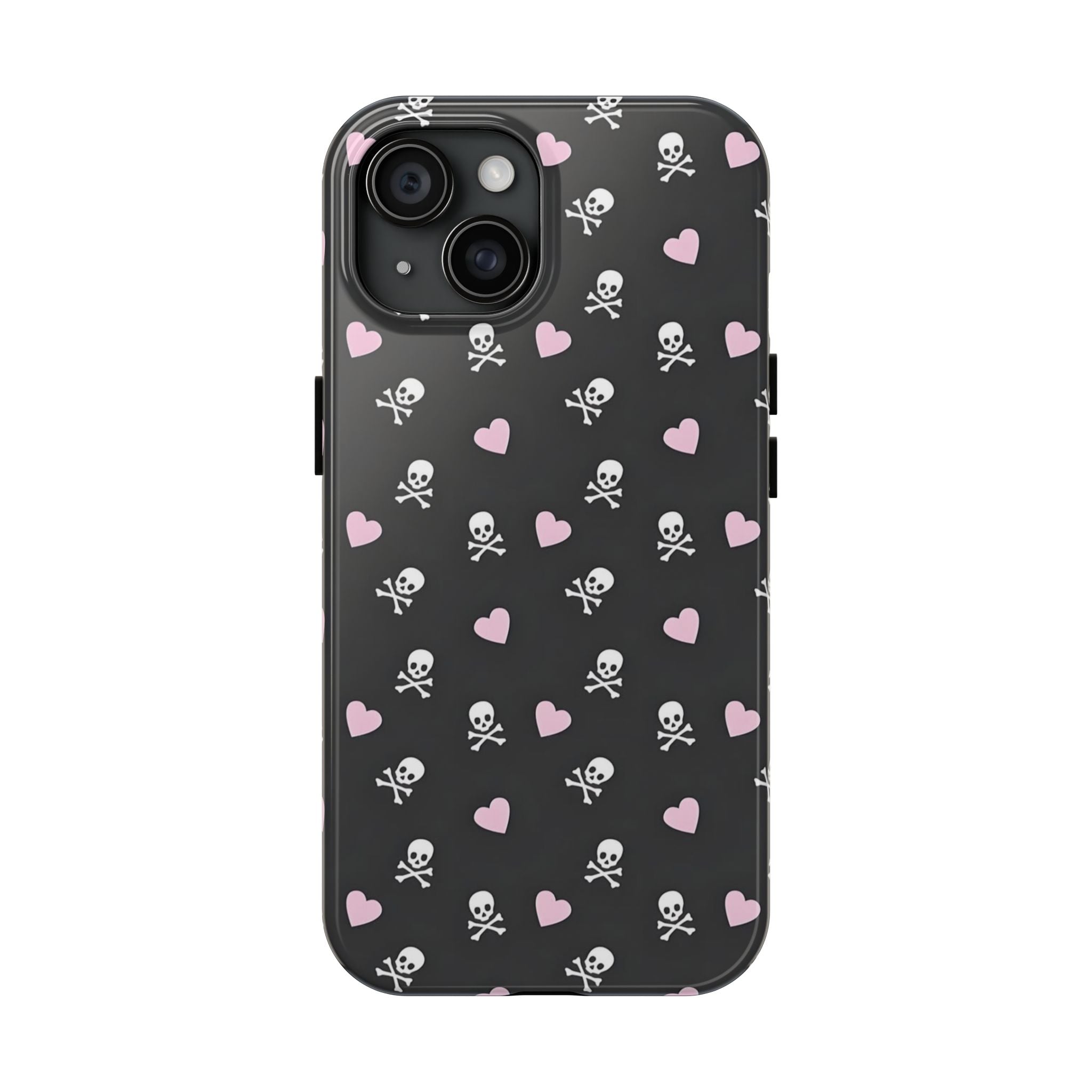 Cute Skulls and Hearts Phone Case  - Tough Impact-Resistant Case