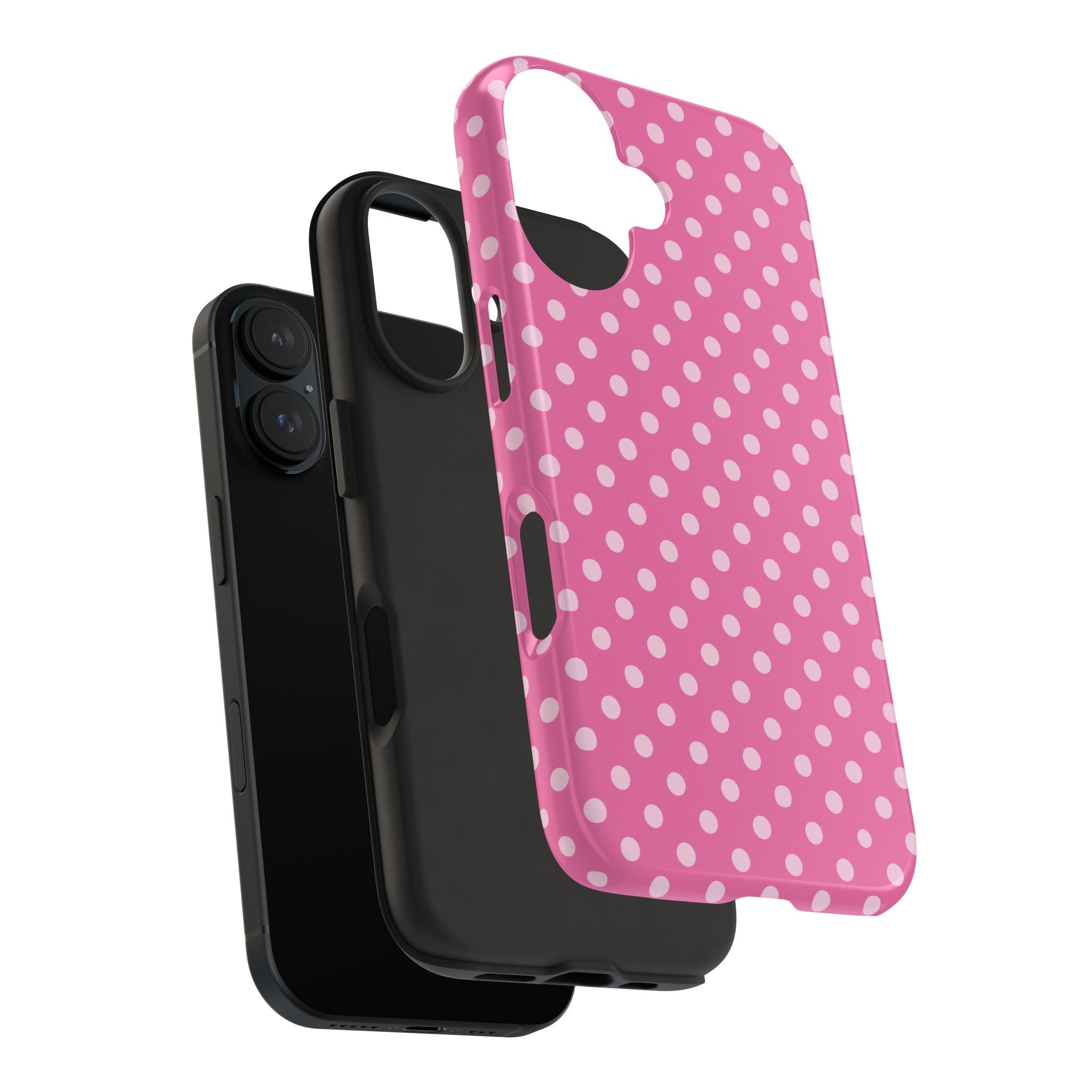 Pink on Pink Polka Dot Phone Case  - Tough Impact-Resistant Case