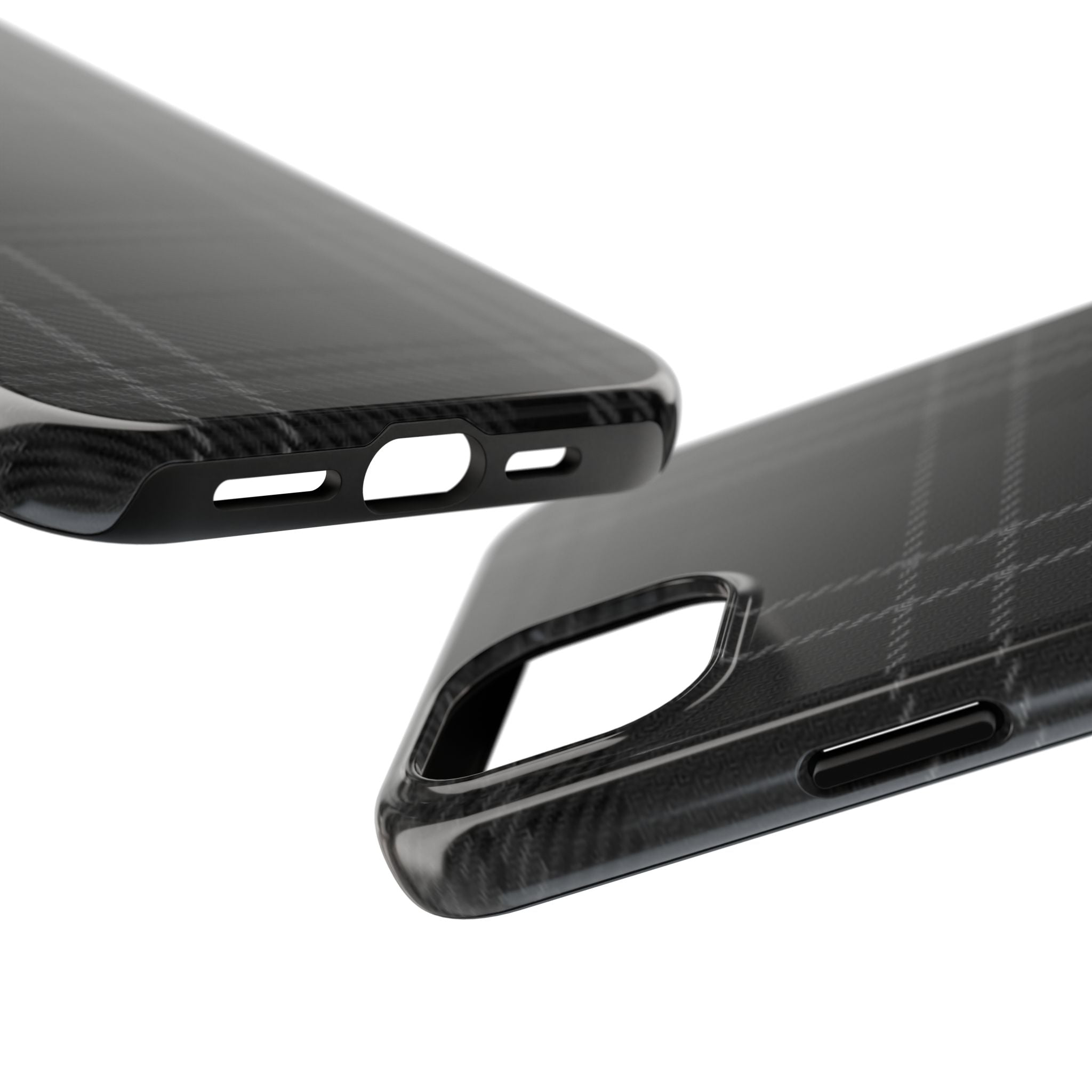 Black Plaid Phone Case  - Tough Impact-Resistant Case
