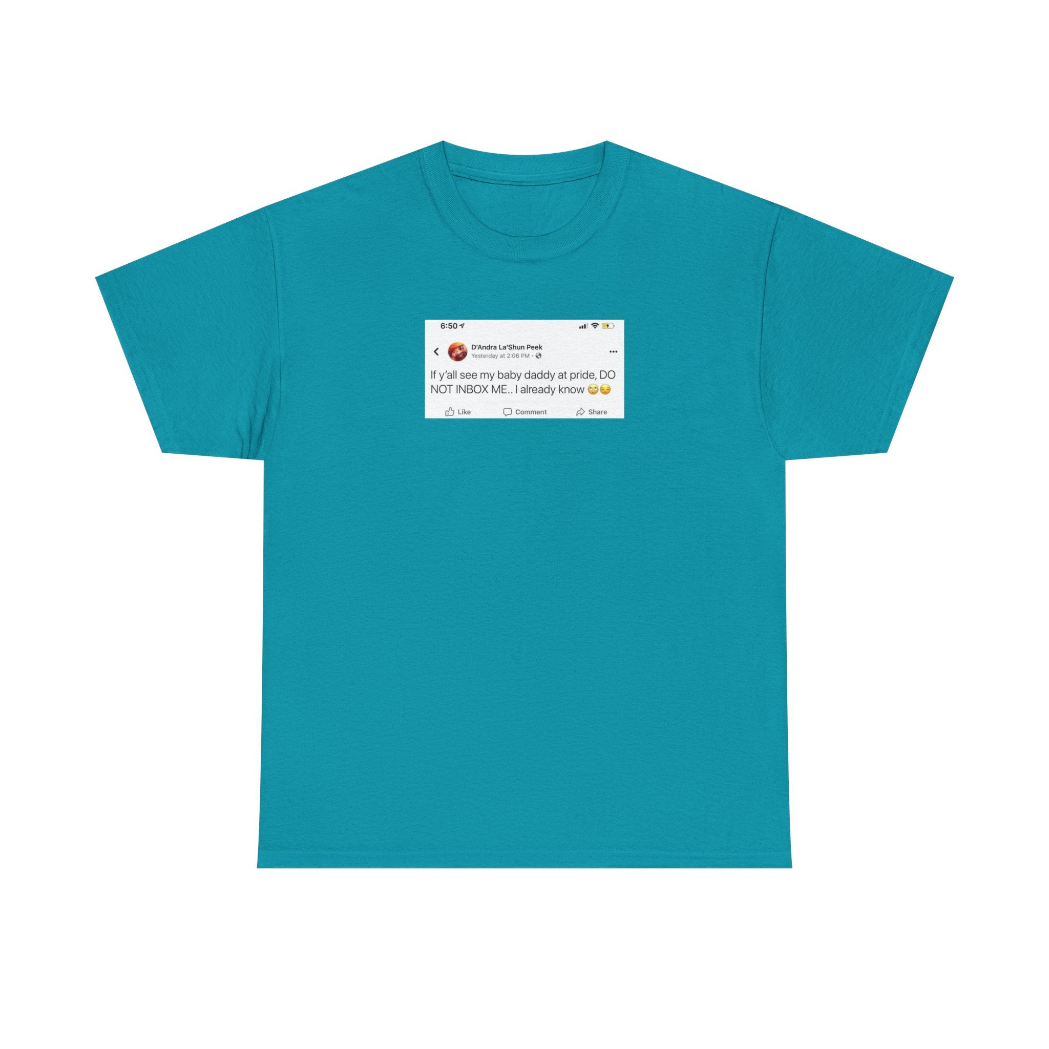 If you see my baby daddy at pride do not message me 100% Cotton Tee
