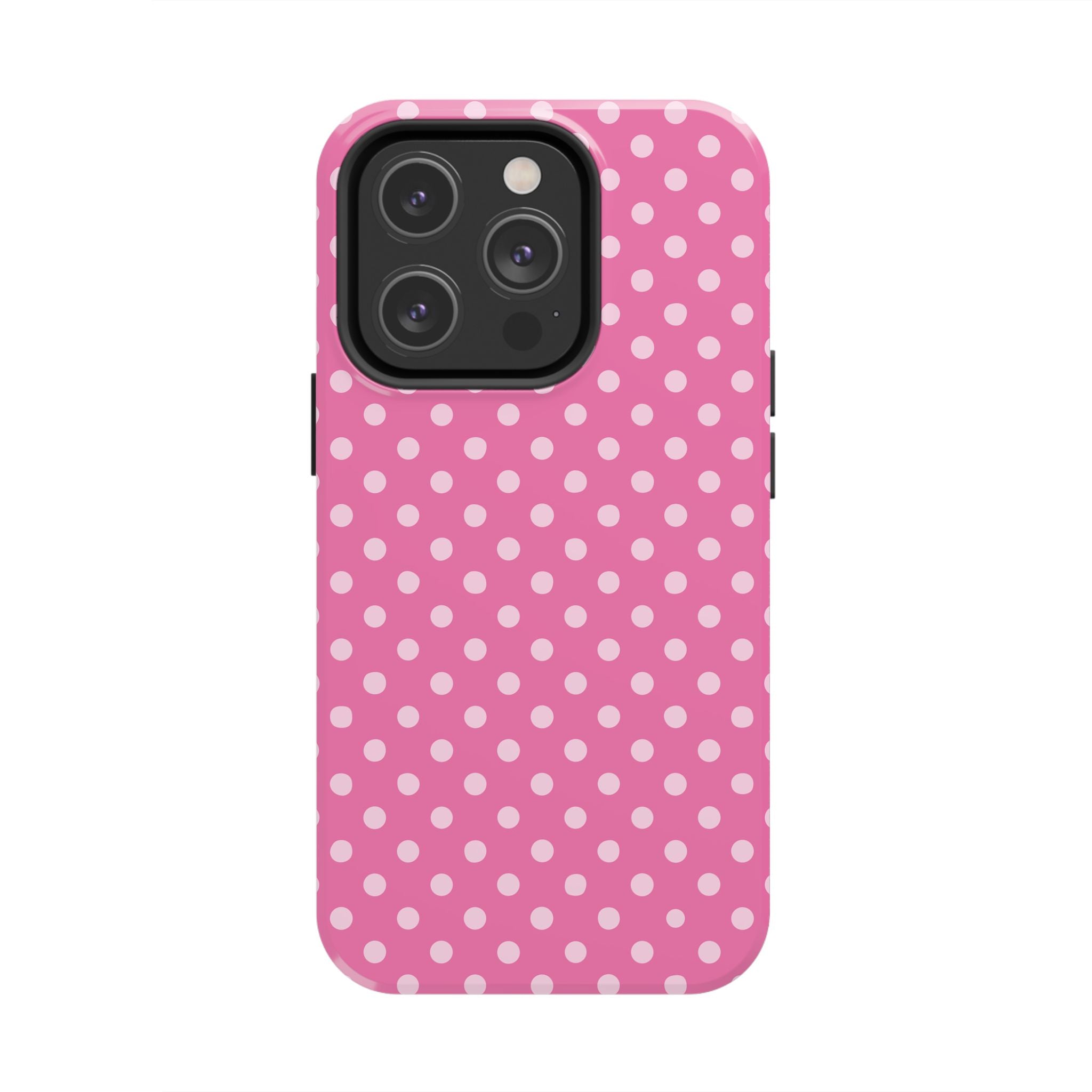 Pink on Pink Polka Dot Phone Case  - Tough Impact-Resistant Case