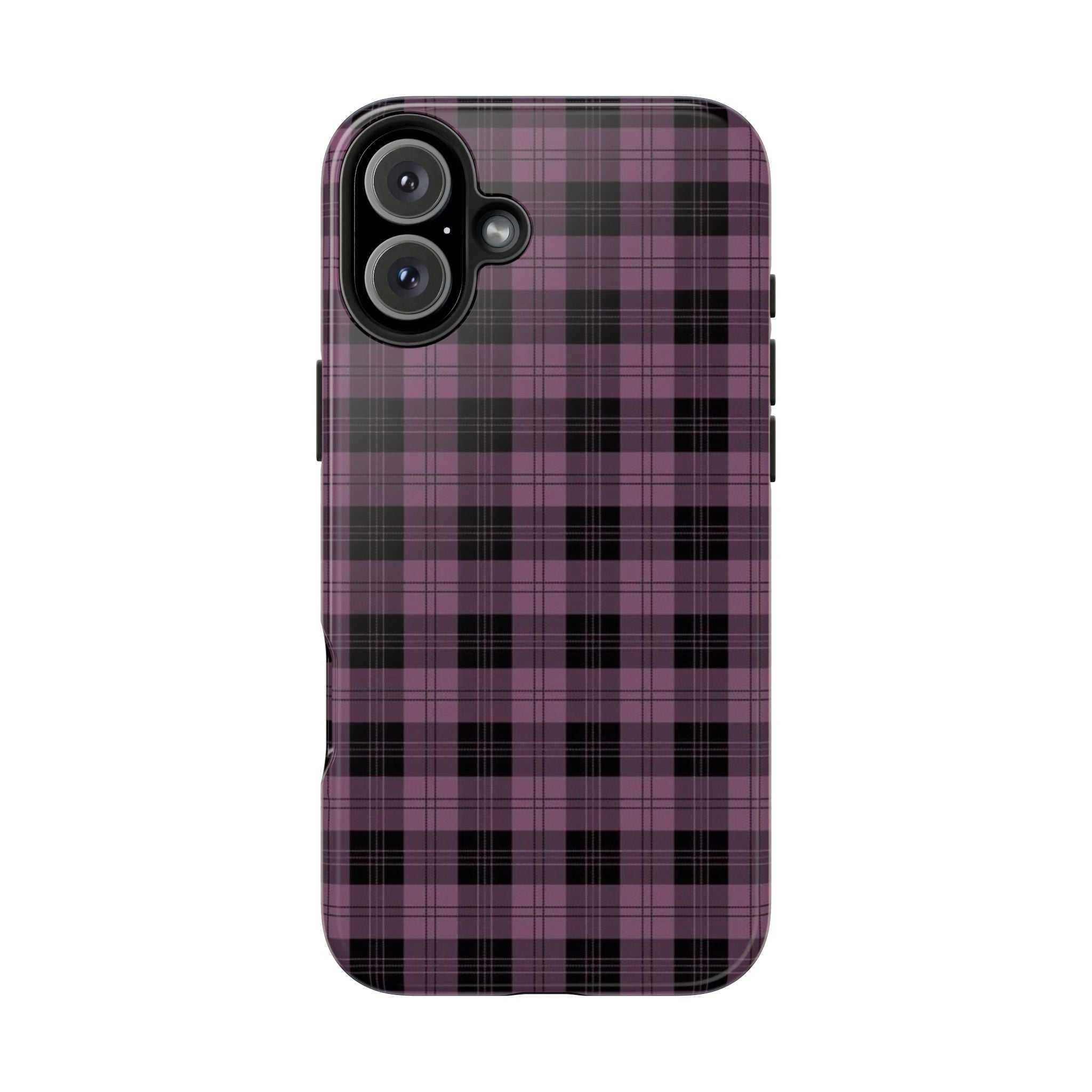 Emo Dark Pink Gingham Plaid Phone Case  - Tough Impact-Resistant Case