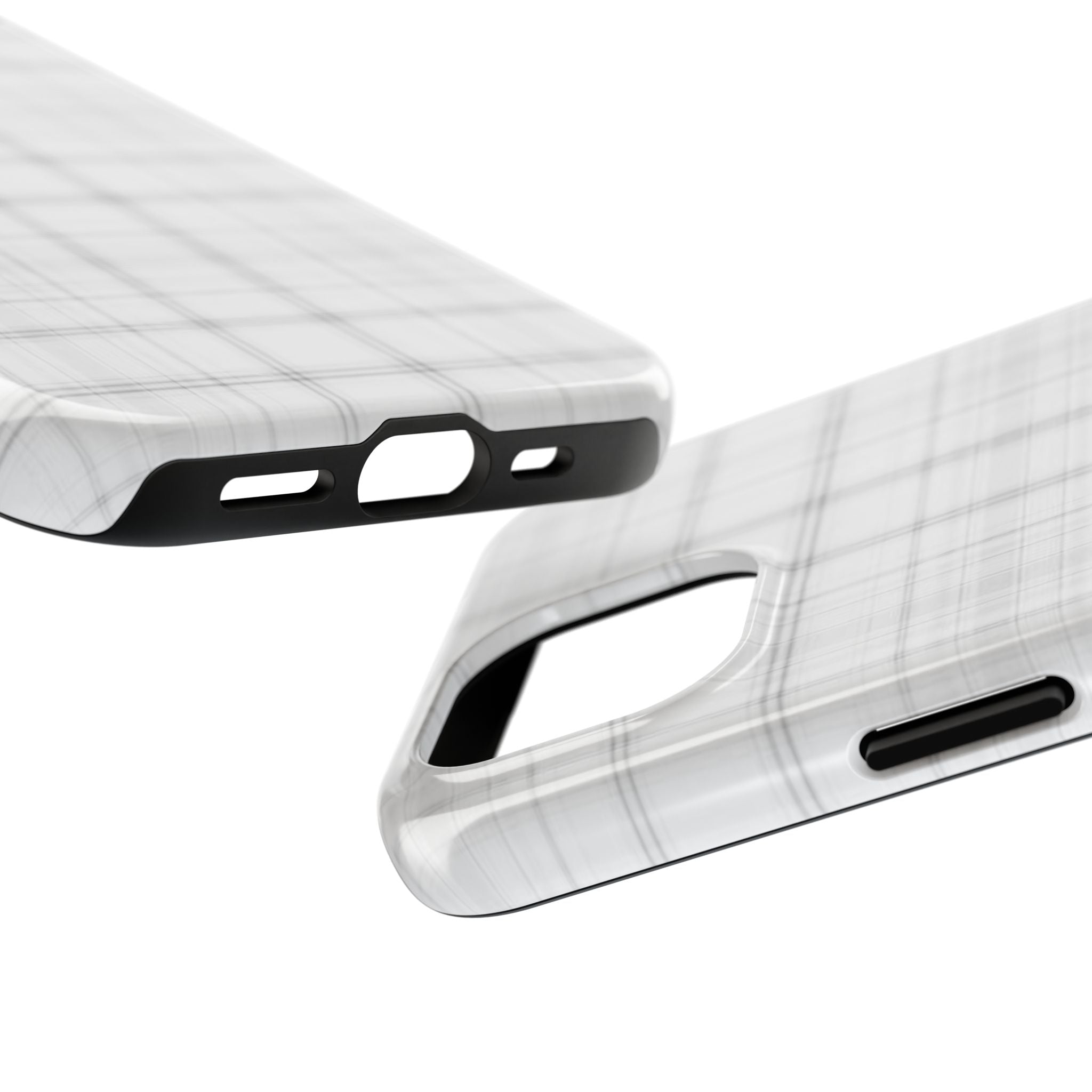 White Gingham Phone Case