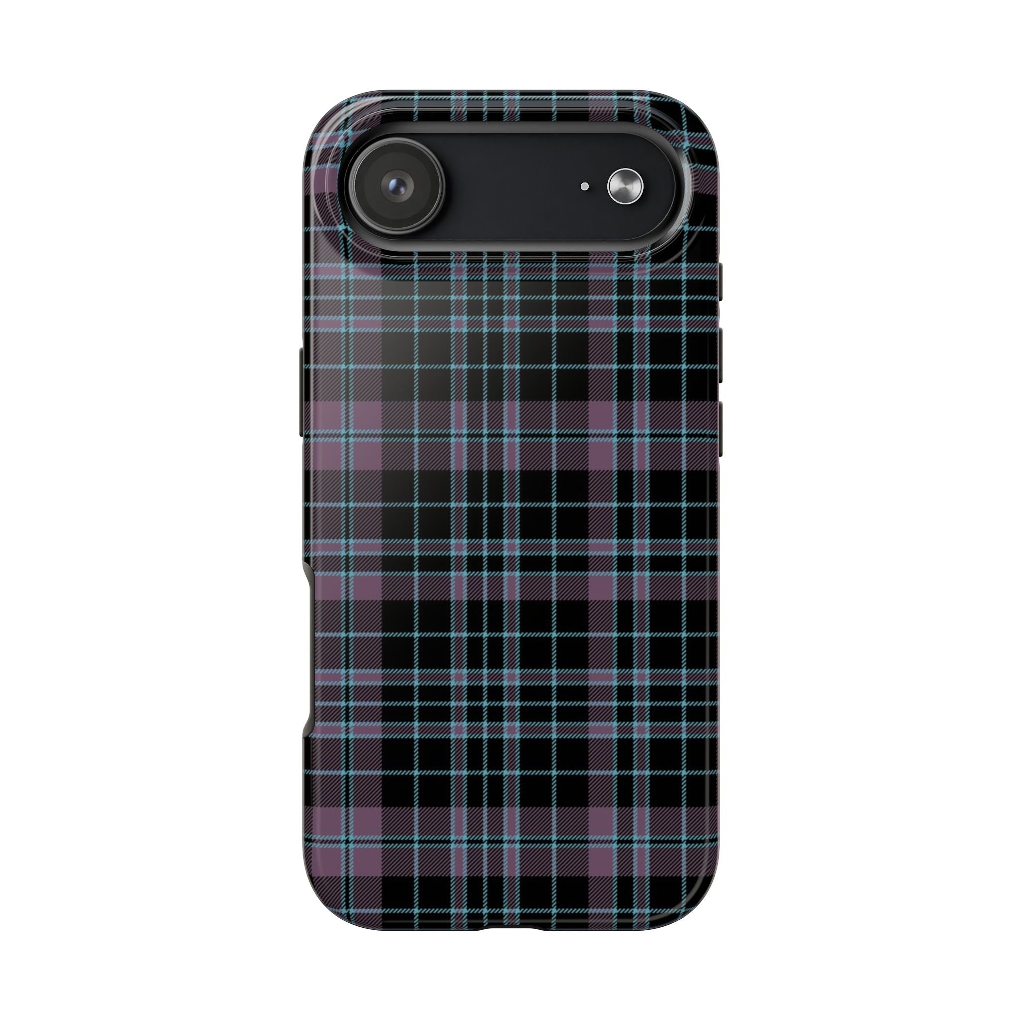 Punk Purple and Blue Plaid Phone Case
