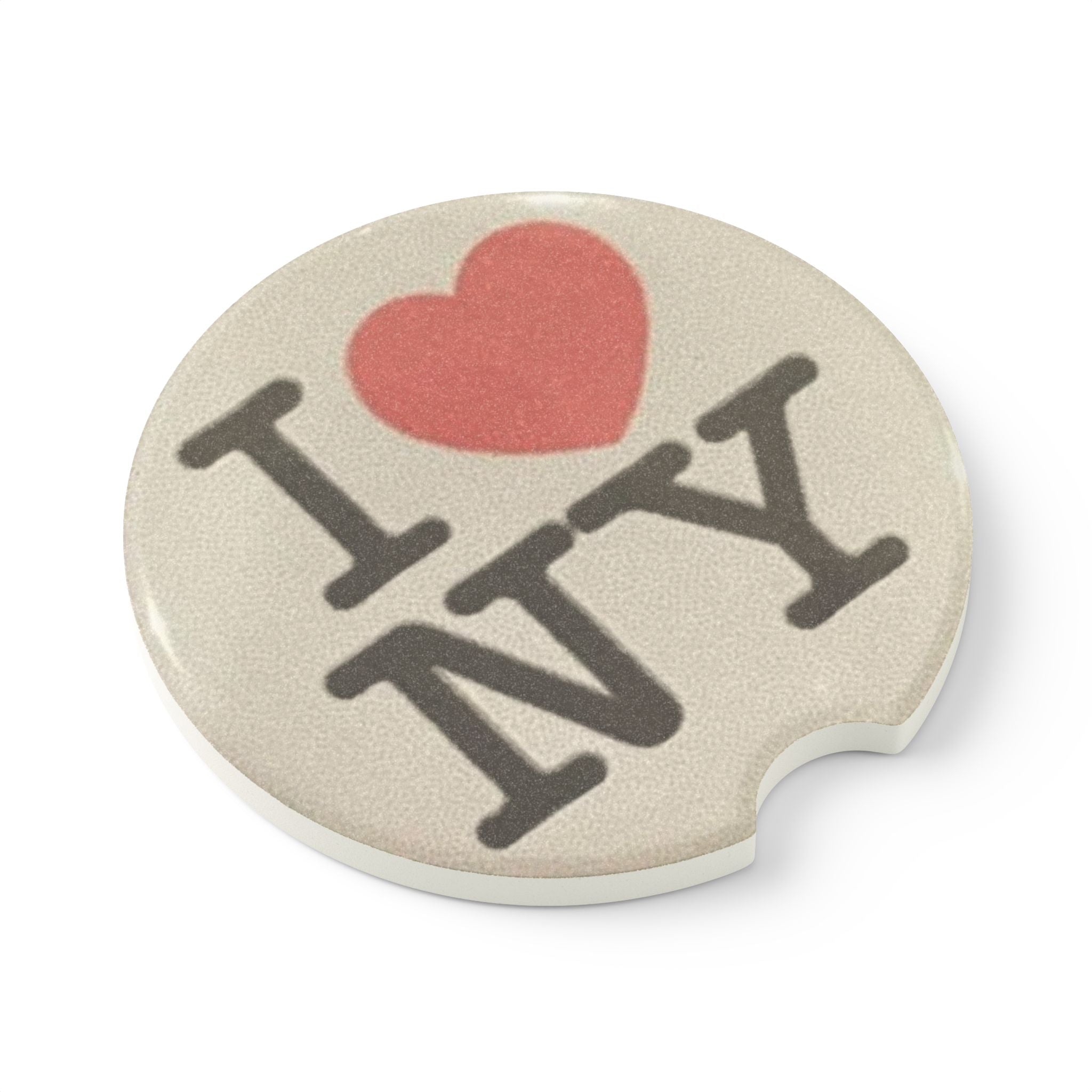 I <3 NY Soapstone Car Coaster