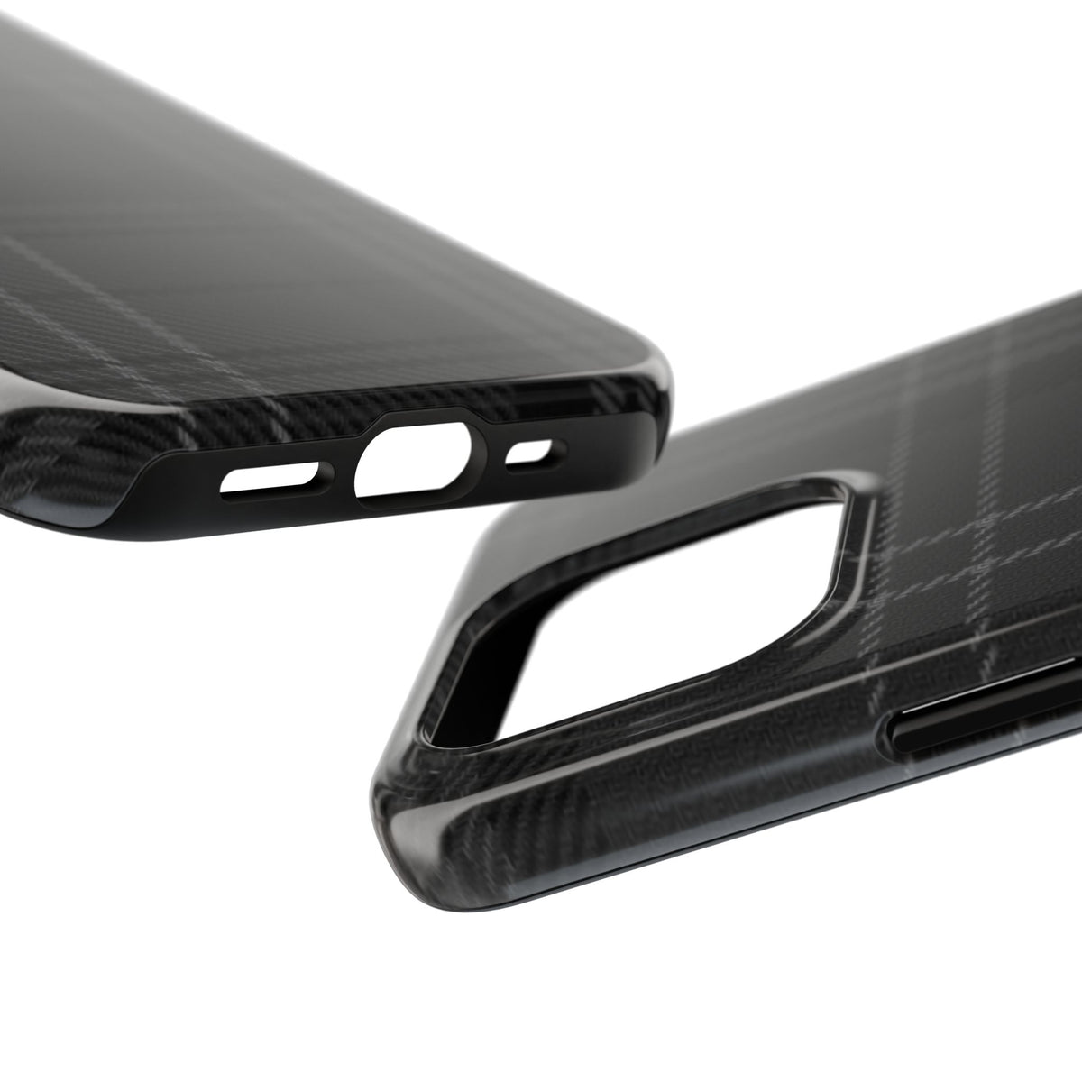 Black Plaid Gingham Phone Case
