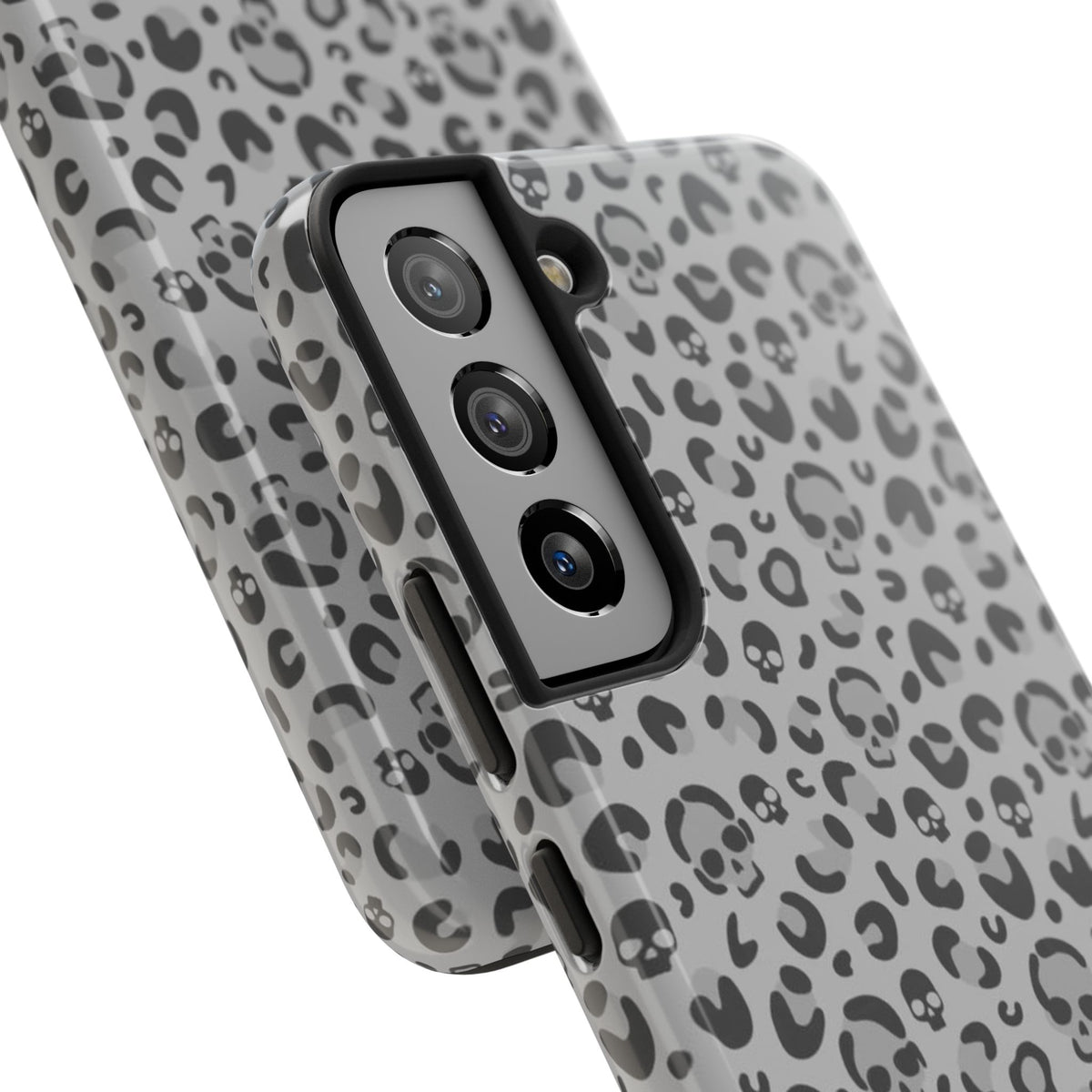 Skull Cheetah Grey Leopard Phone Case